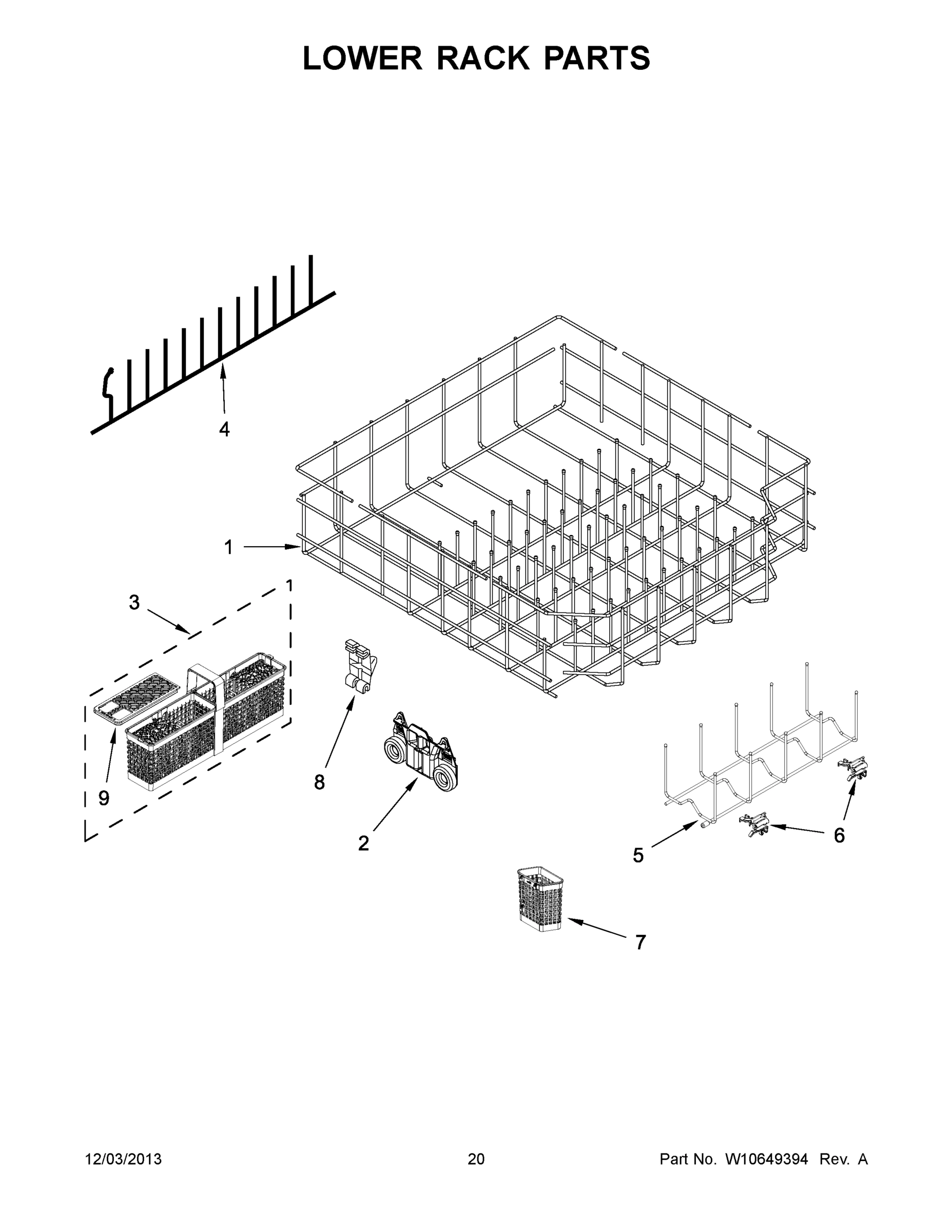 11 - LOWER RACK PARTS