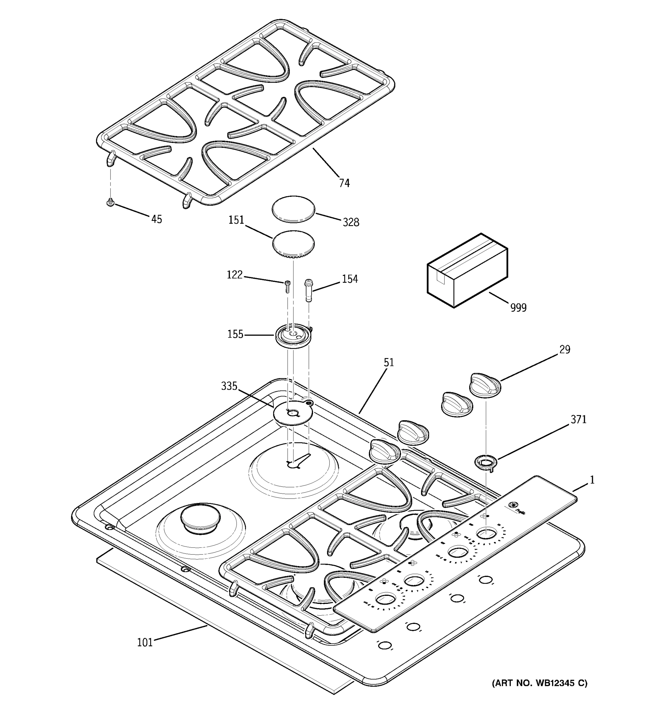 CONTROL PANEL & COOKTOP