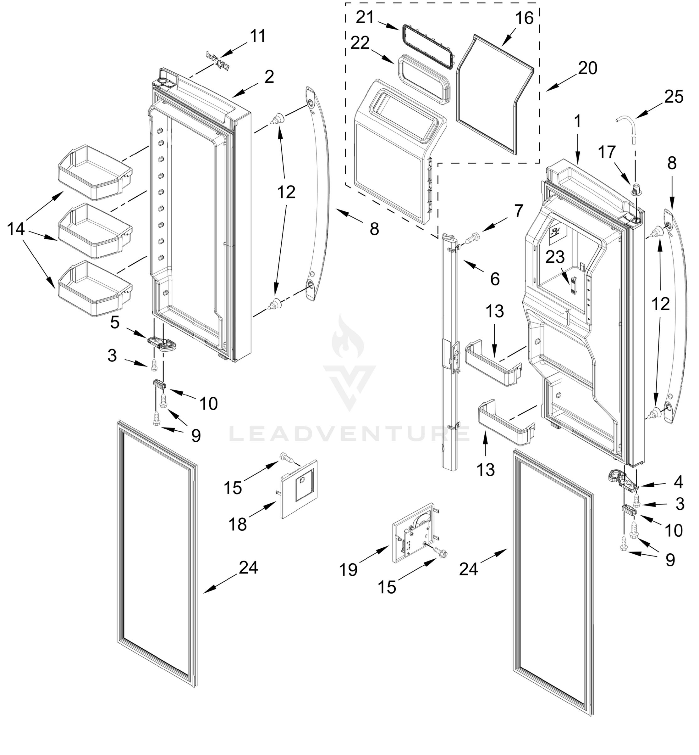 REFRIGERATOR DOOR PARTS