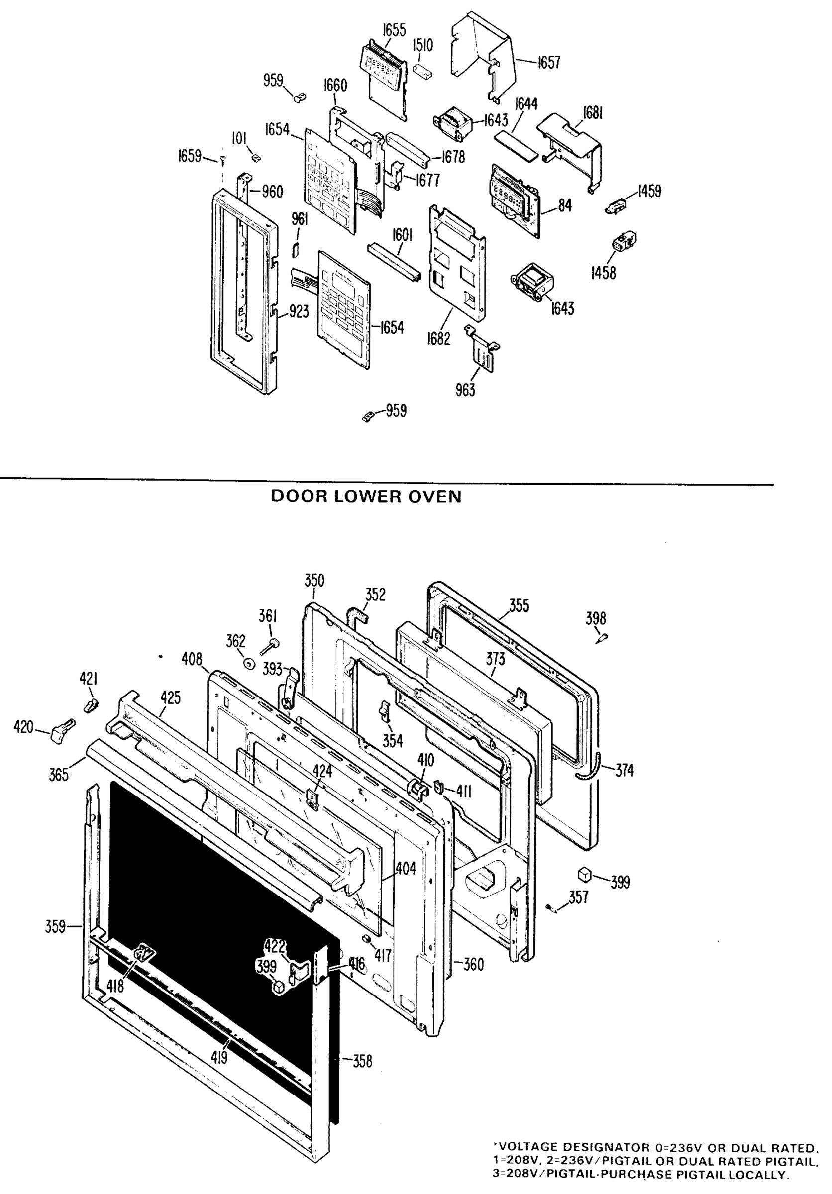 DOOR LOWER OVEN