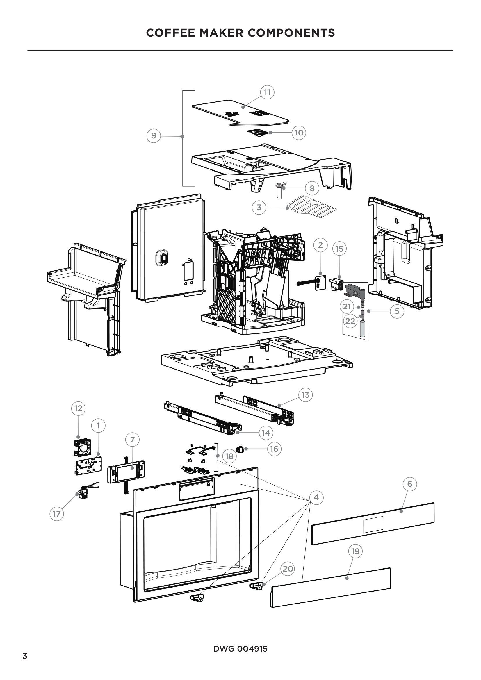 COFFEE MAKER COMPONENTS