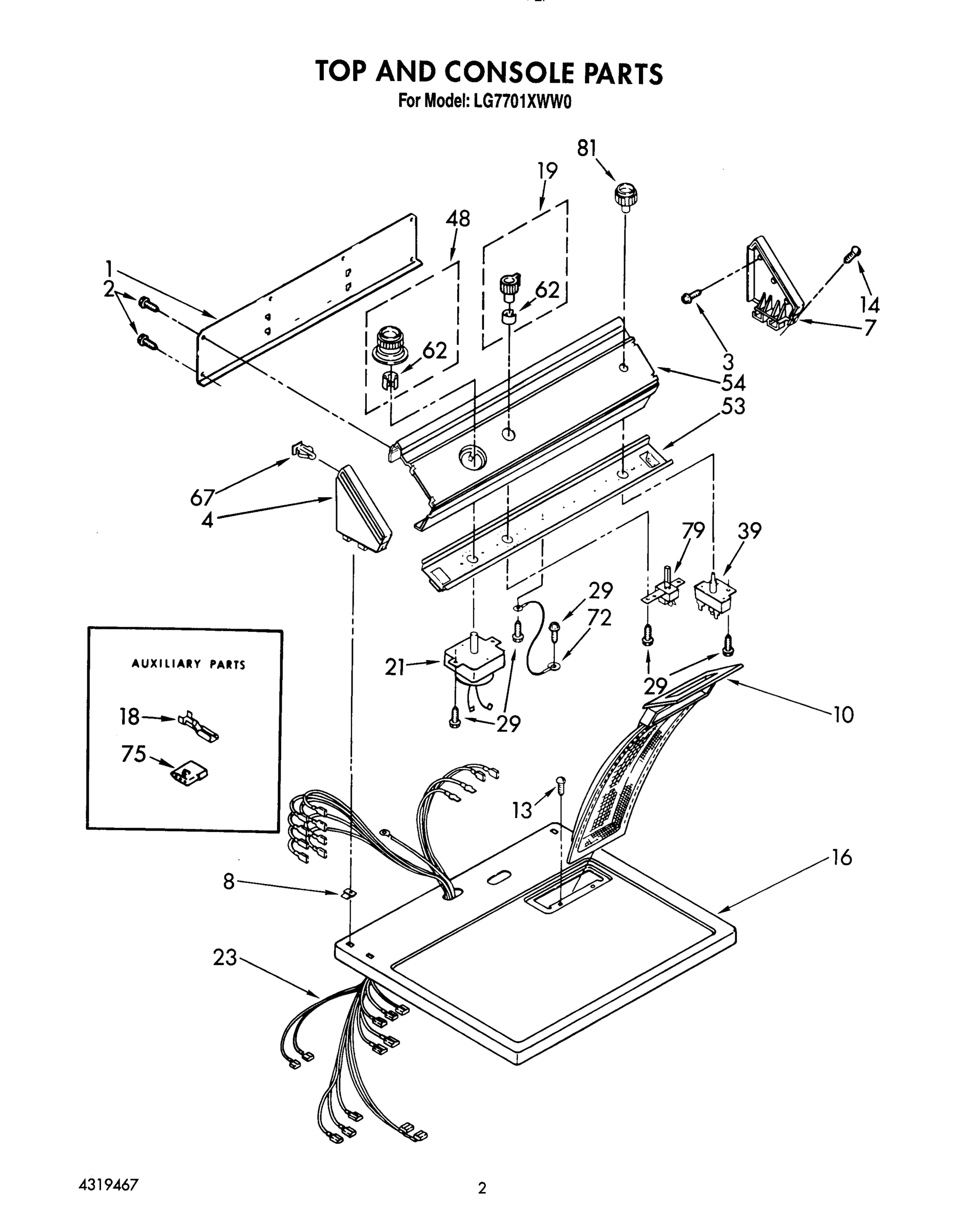 02 - TOP AND CONSOLE, LIT/OPTIONAL