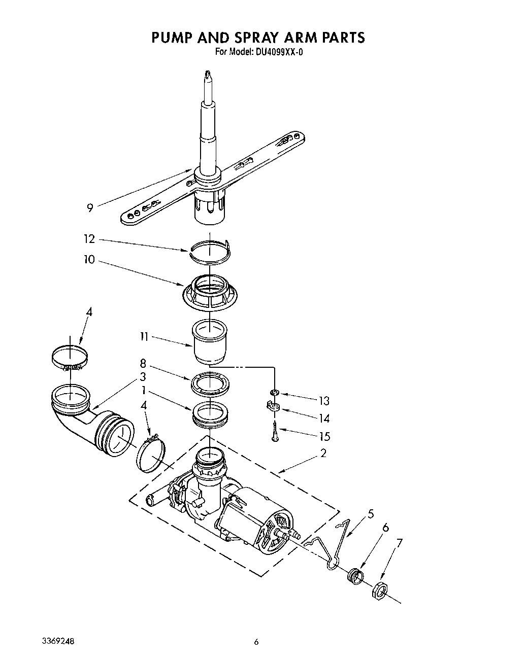04 - PUMP AND SPRAY ARM PARTS