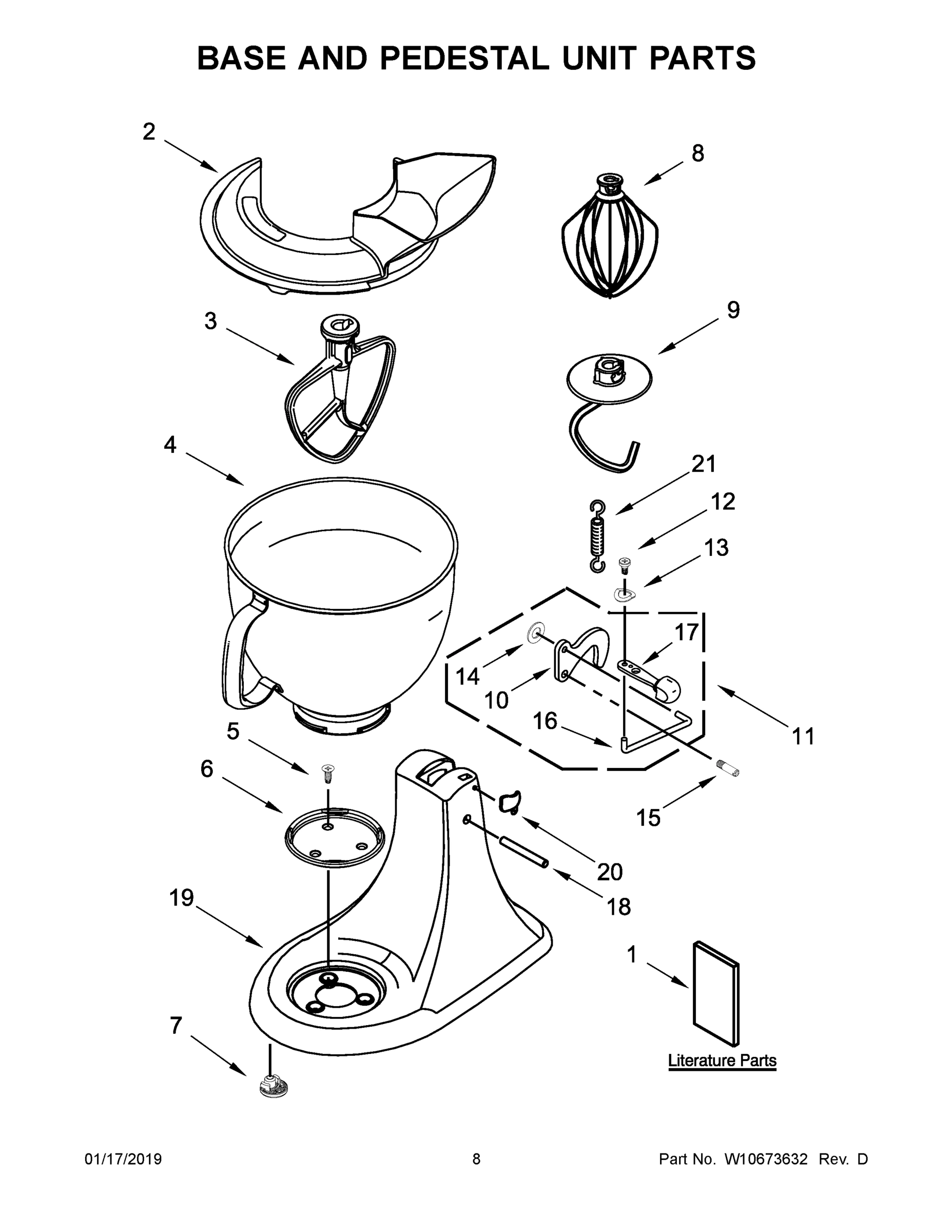 05 - BASE AND PEDESTAL UNIT PARTS