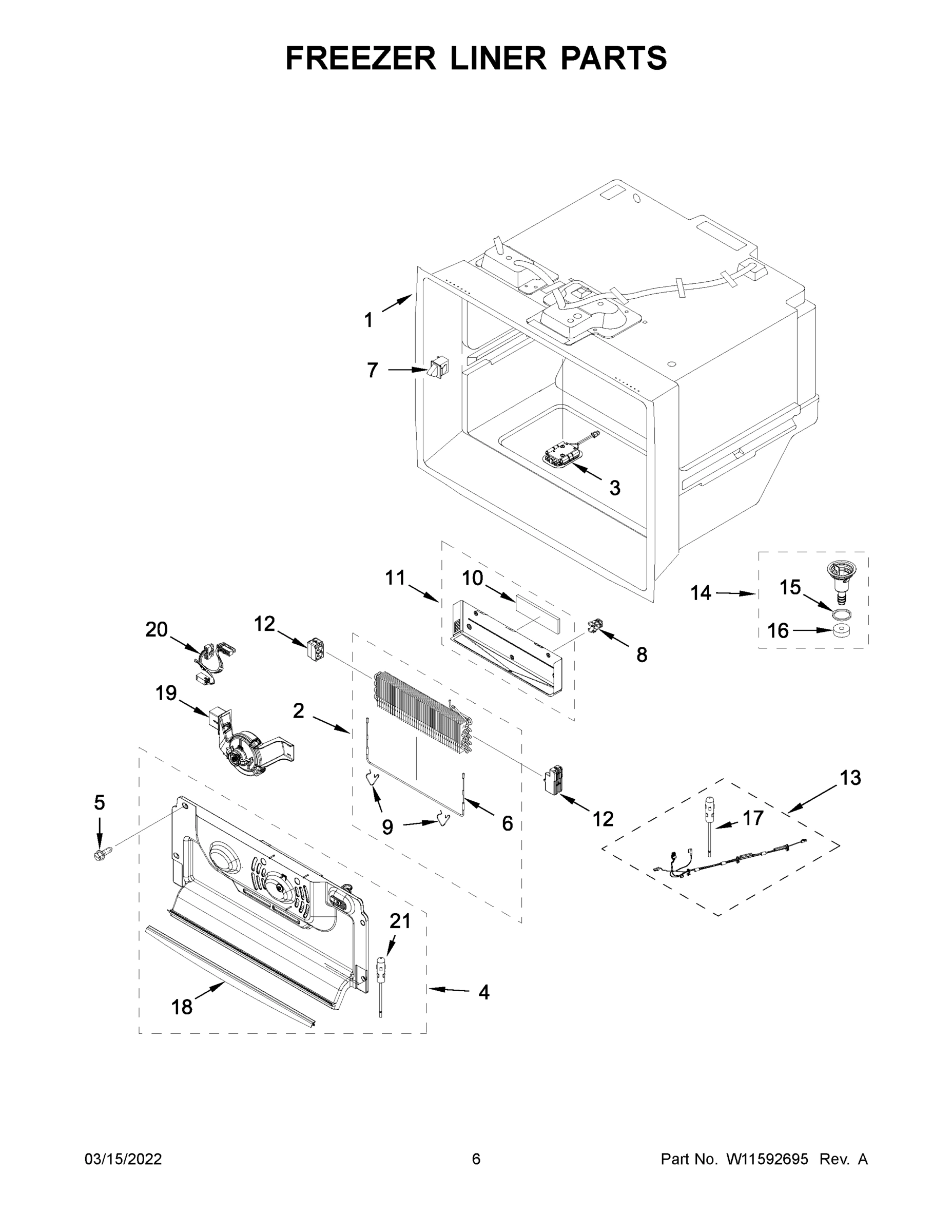 04 - FREEZER LINER PARTS