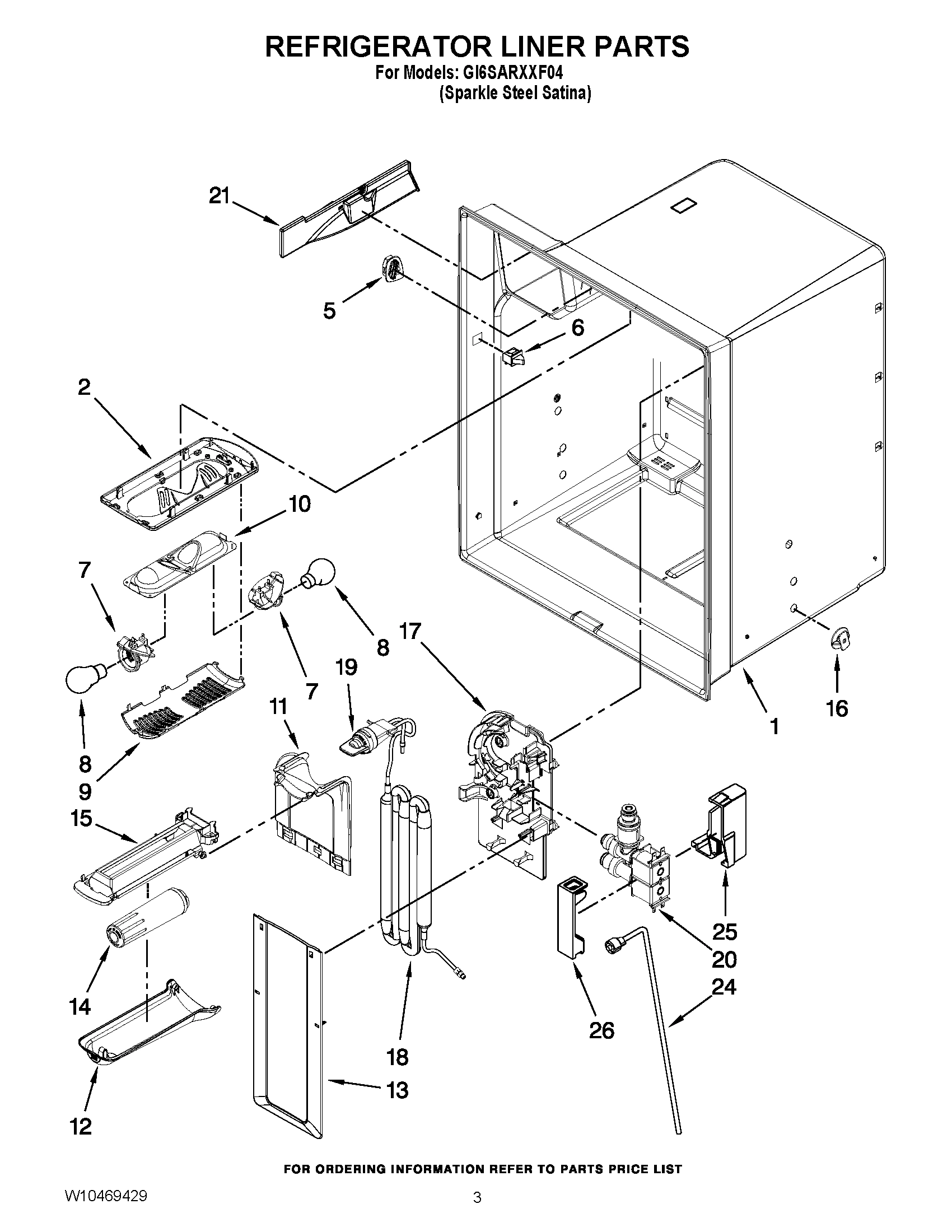 02 - REFRIGERATOR LINER PARTS