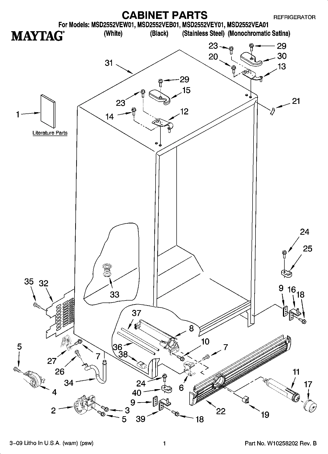01 - CABINET PARTS
