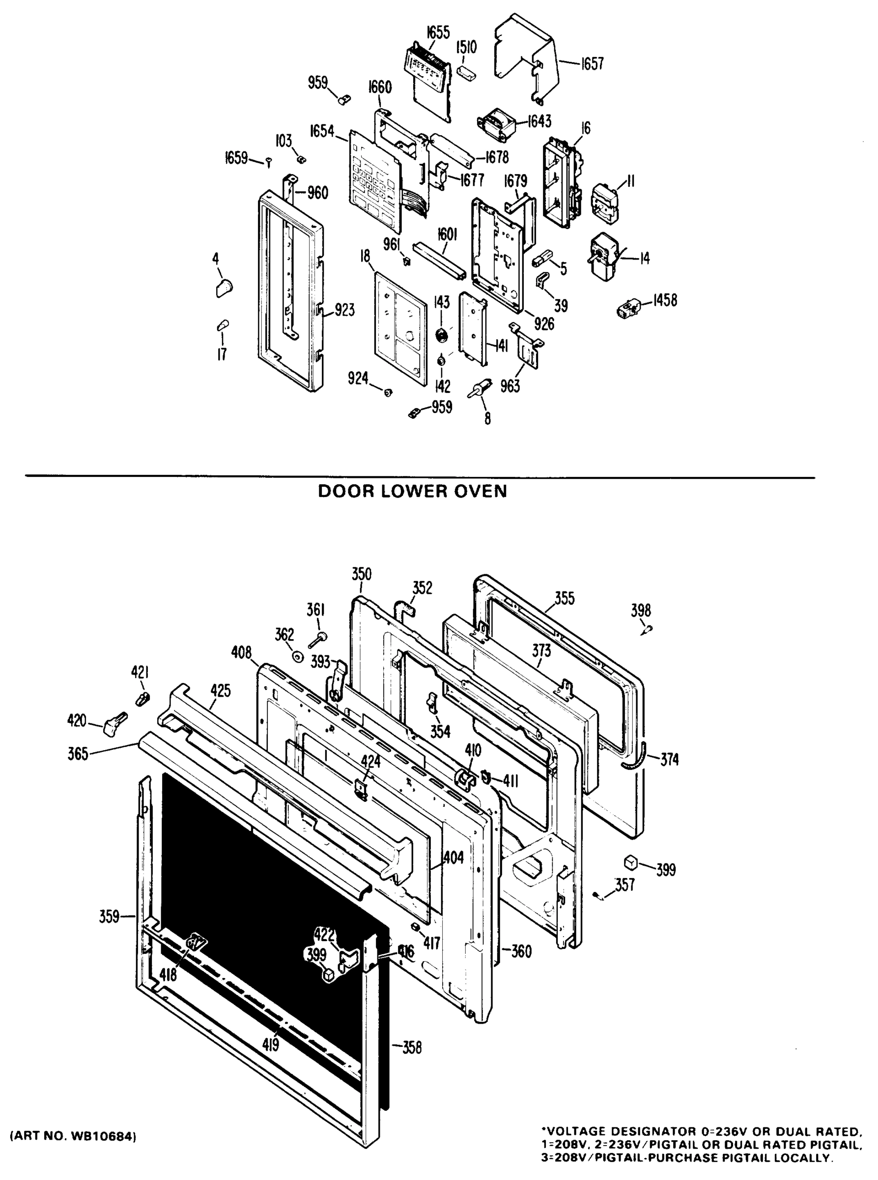 DOOR LOWER OVEN