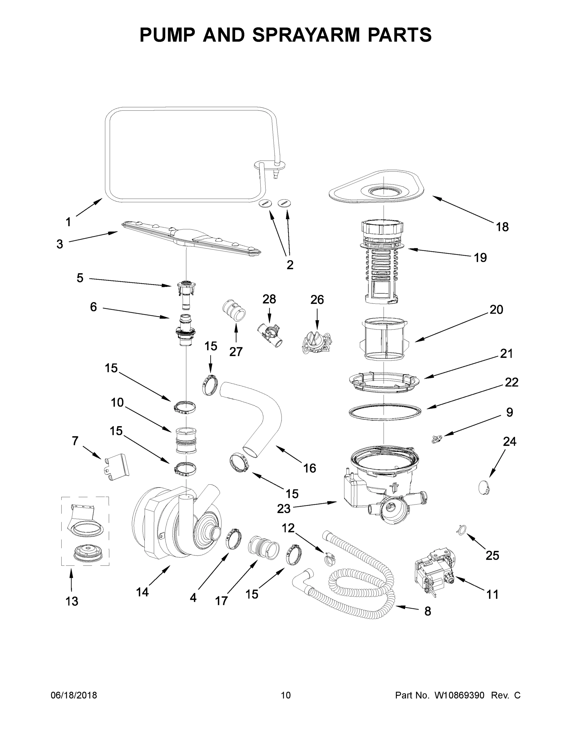 06 - PUMP AND SPRAYARM PARTS