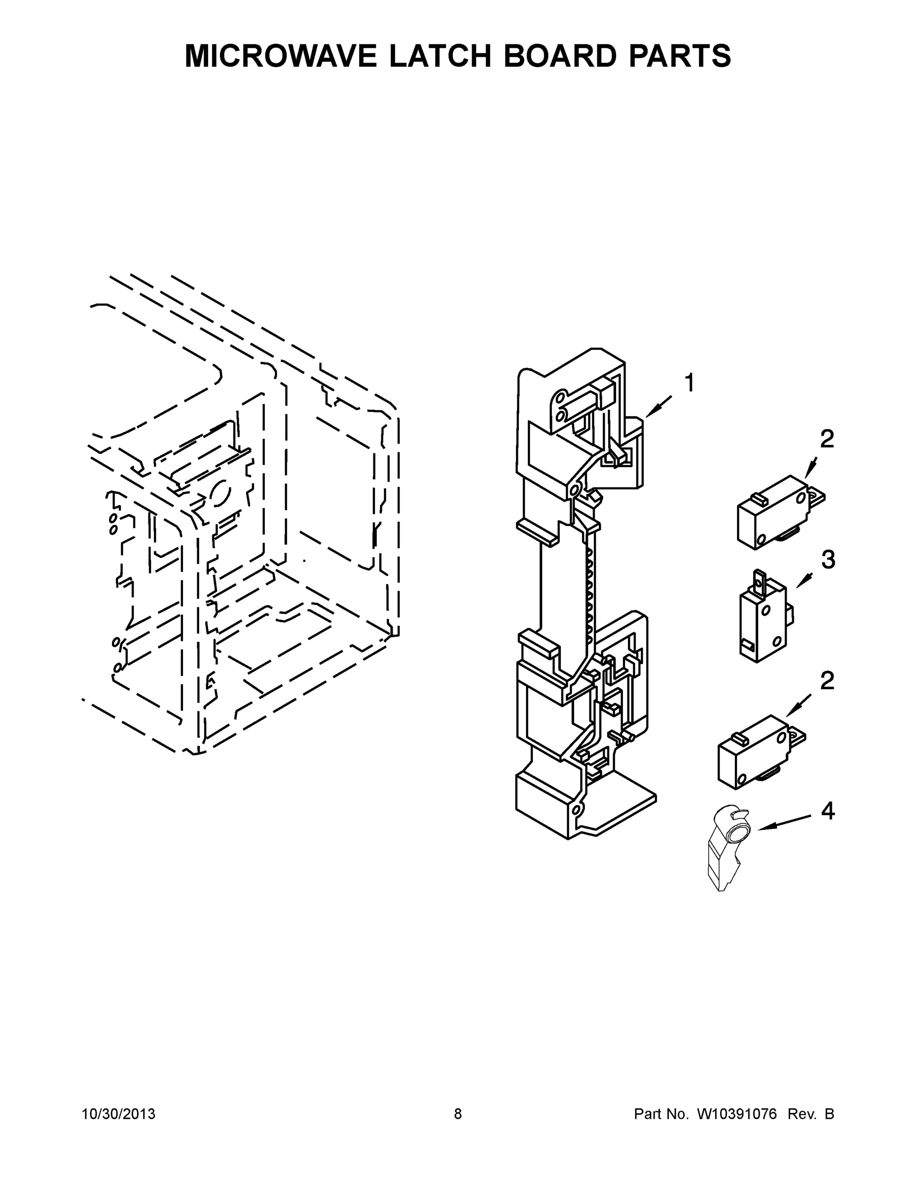 05 - MICROWAVE LATCH BOARD PARTS