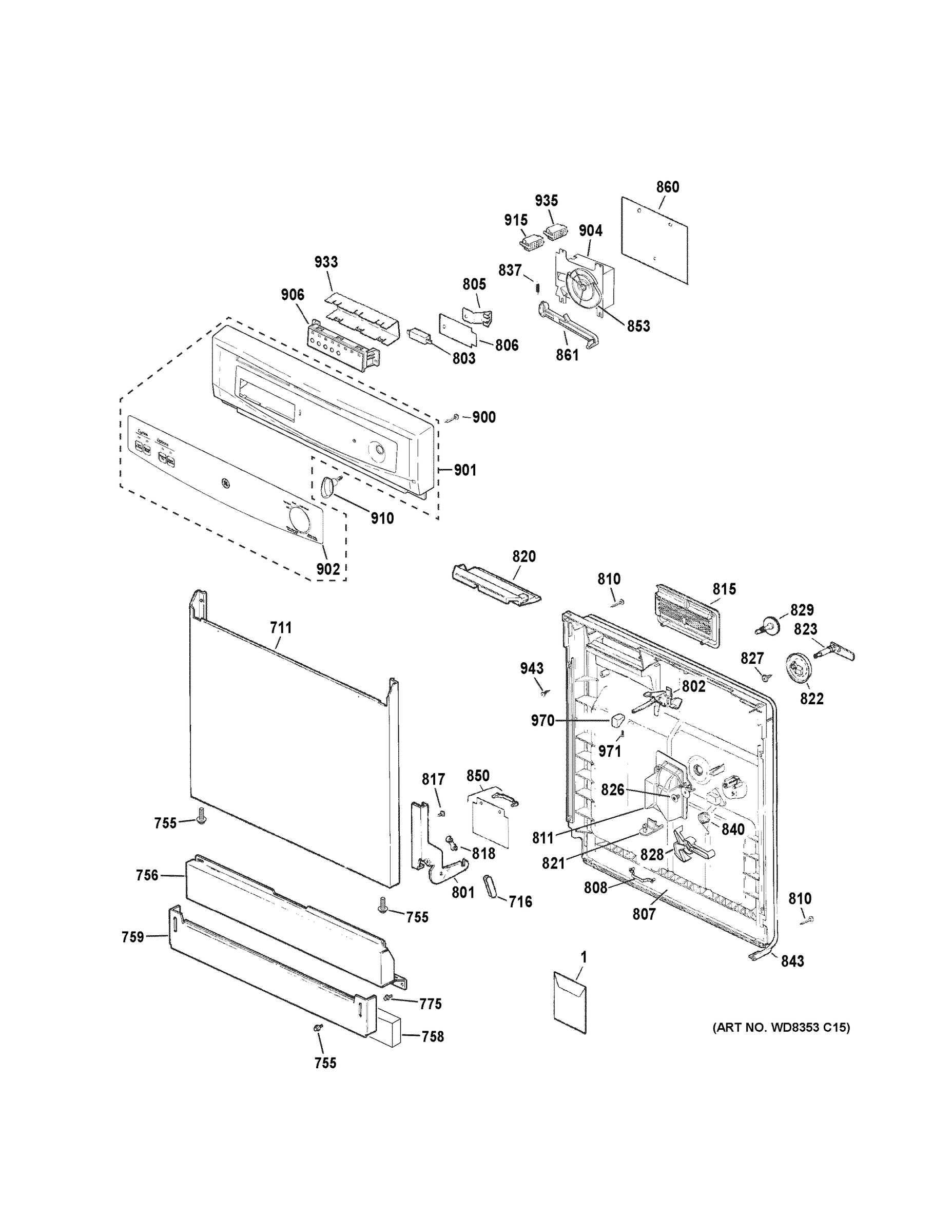ESCUTCHEON & DOOR ASSEMBLY