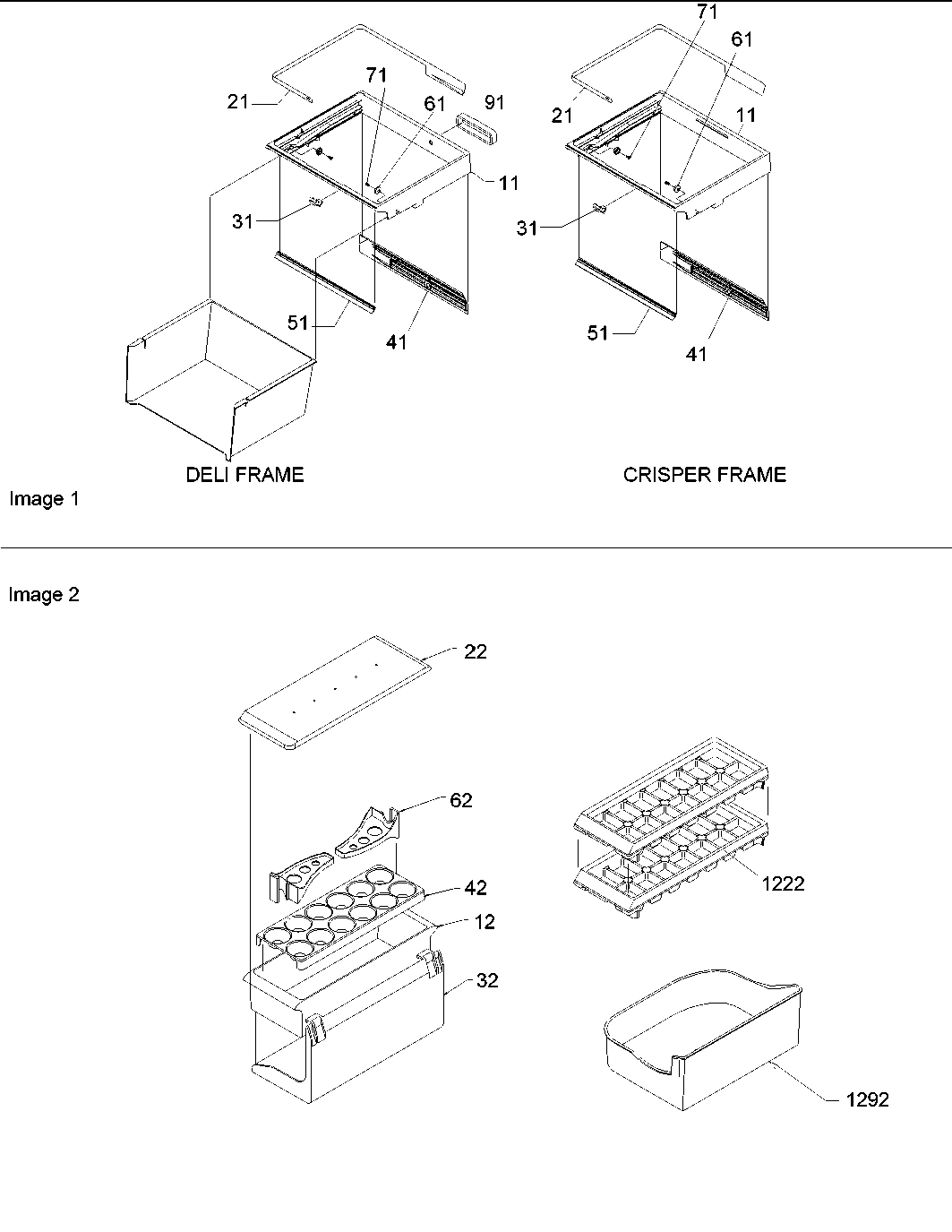 06 - CRISPER & DELI FRAME ASSY