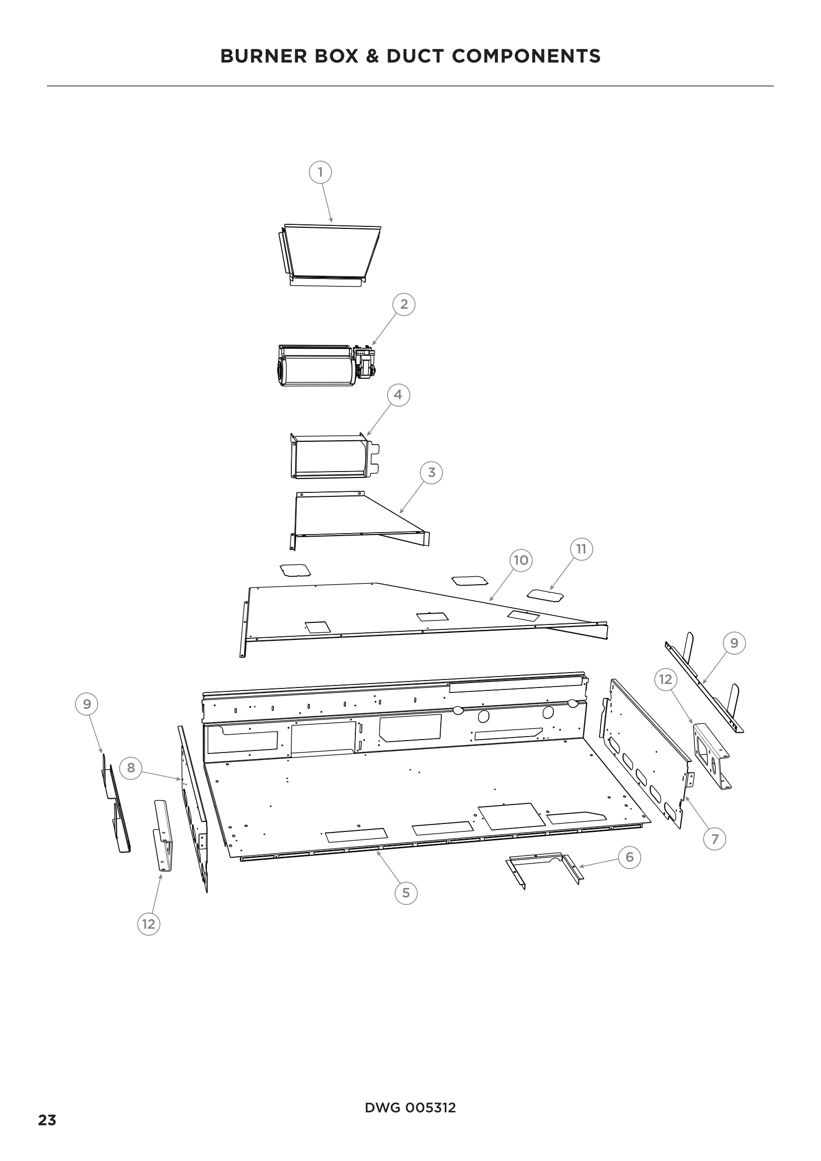BURNER BOX & DUCT COMPONENTS