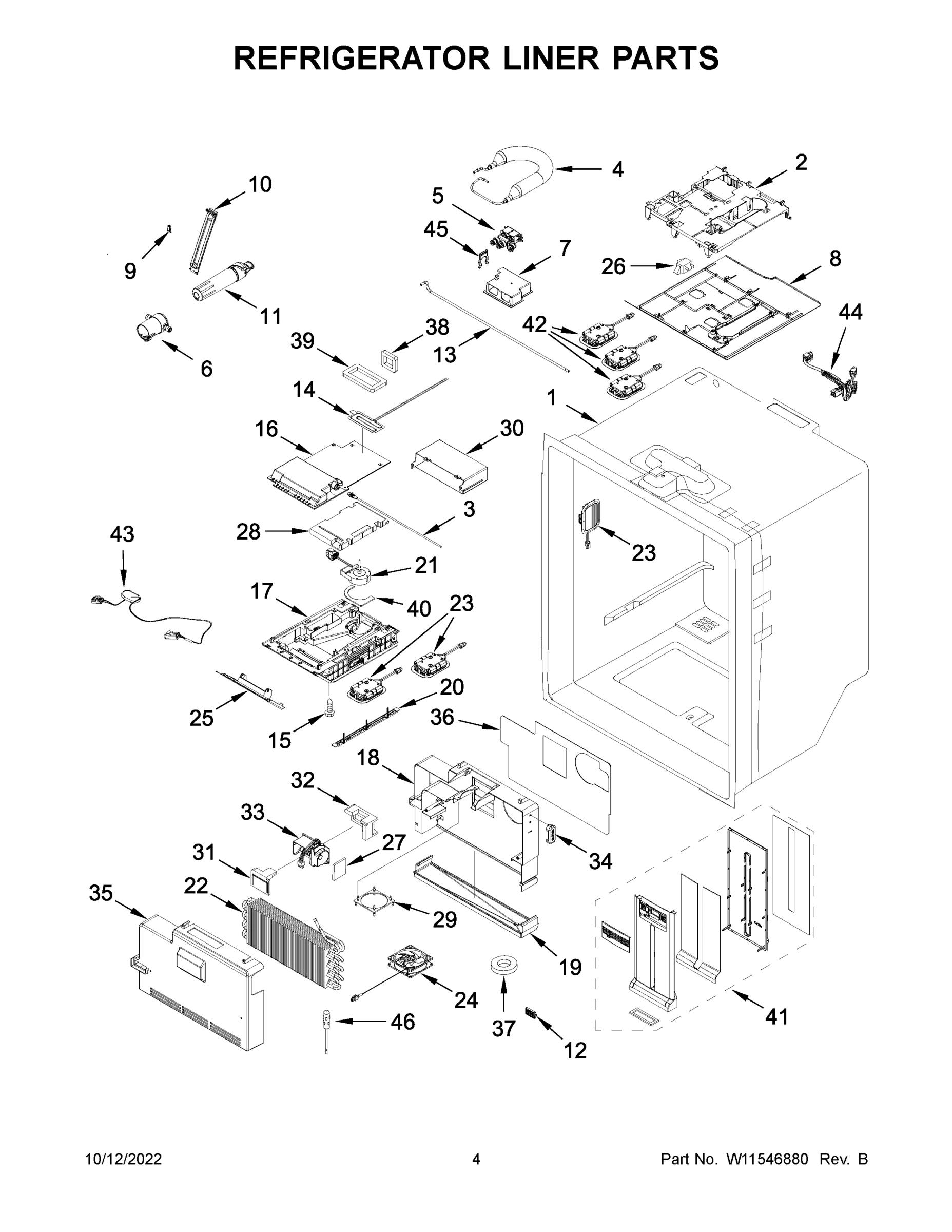 03 - REFRIGERATOR LINER PARTS
