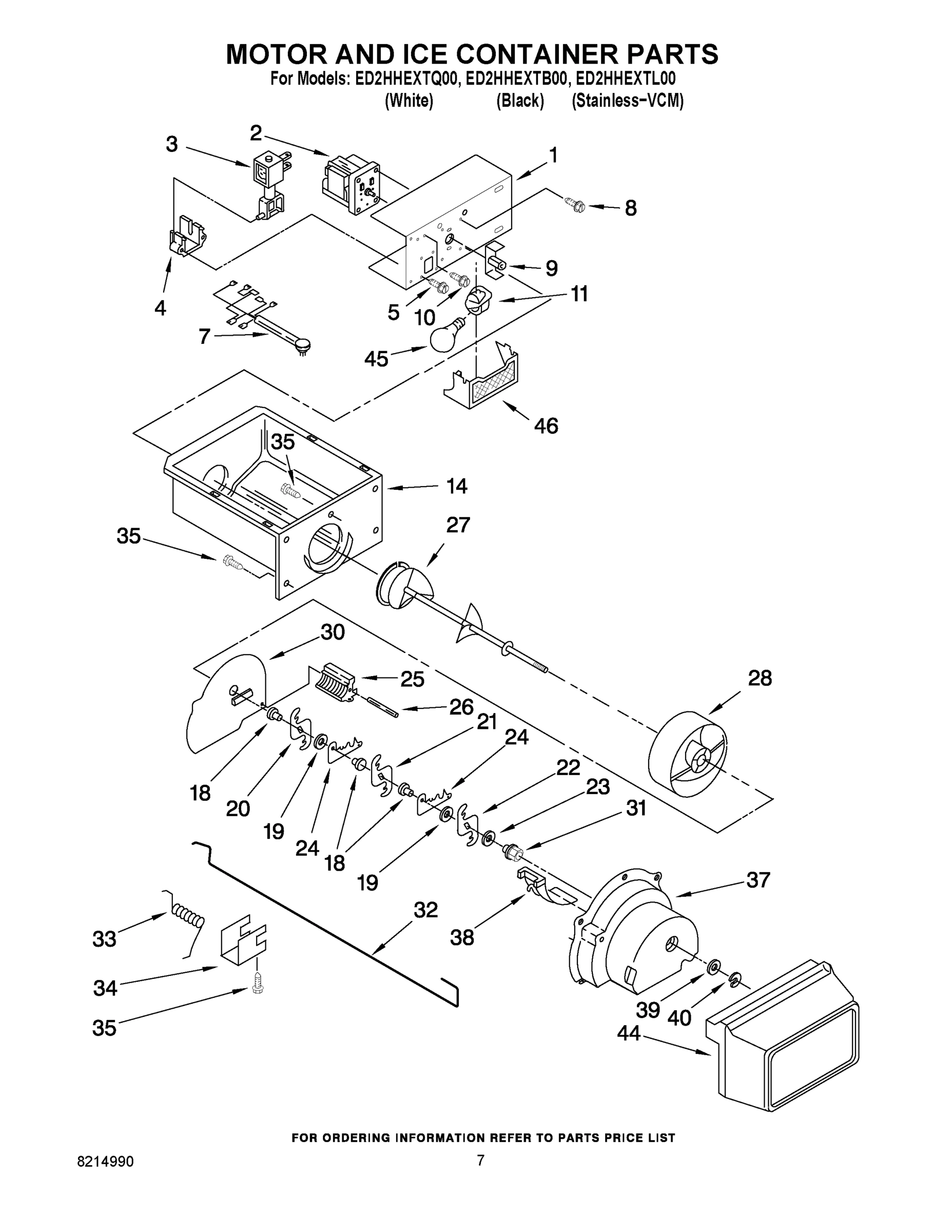 05 - MOTOR AND ICE CONTAINER PARTS