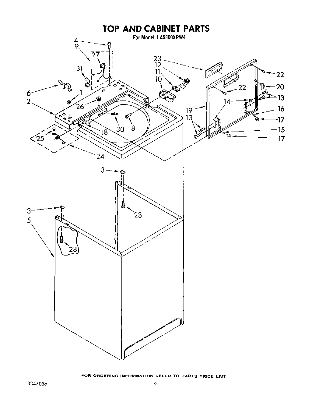 02 - TOP AND CABINET, LIT/OPTIONAL