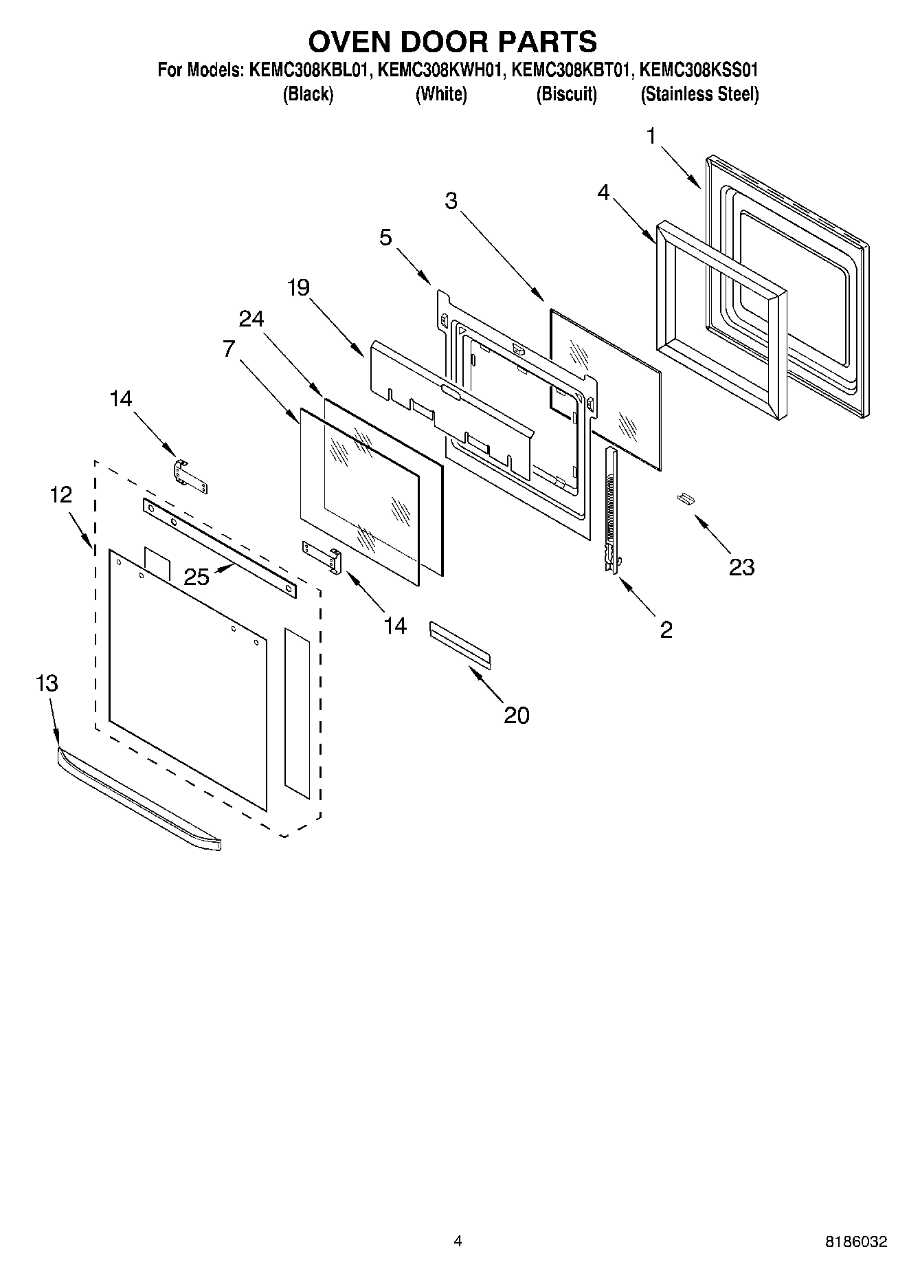 03 - OVEN DOOR PARTS