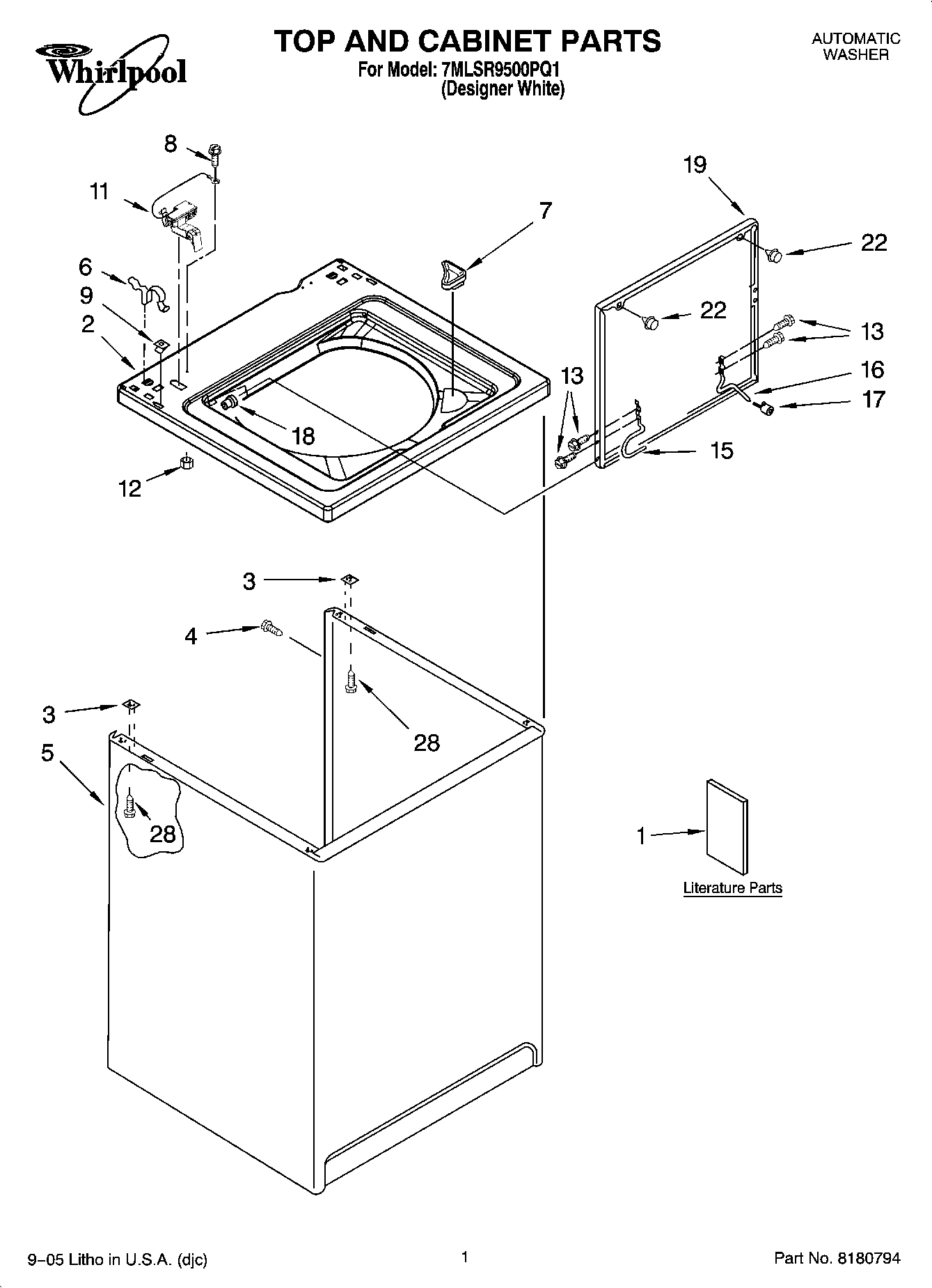 01 - TOP AND CABINET PARTS
