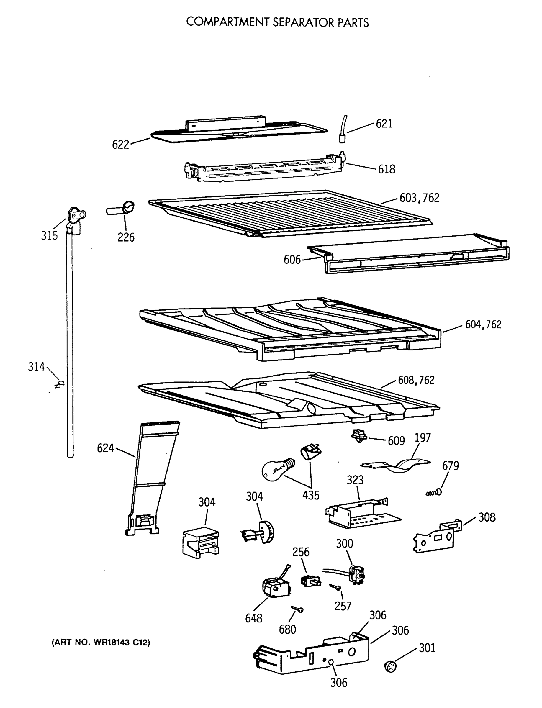 COMPARTMENT SEPARATOR PARTS