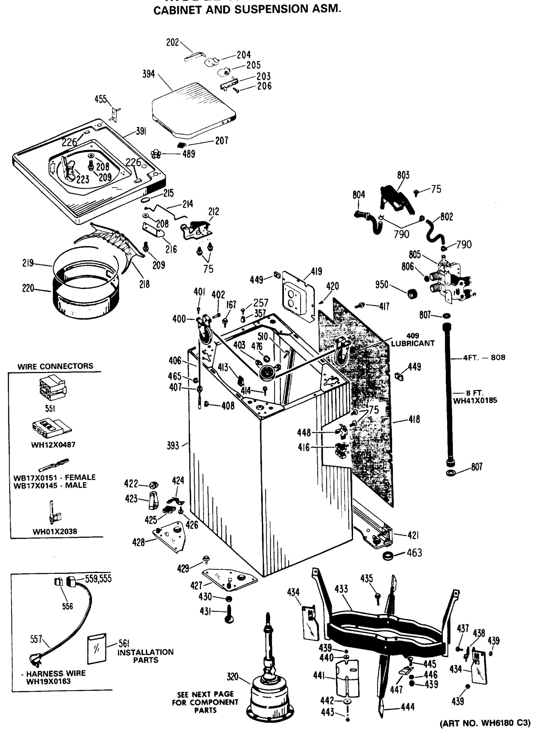 CABINET AND SUSPENSION ASM.