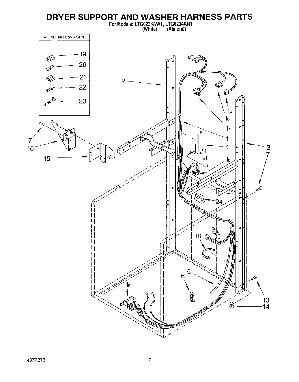 05 - DRYER SUPPORT AND WASHER HARNESS