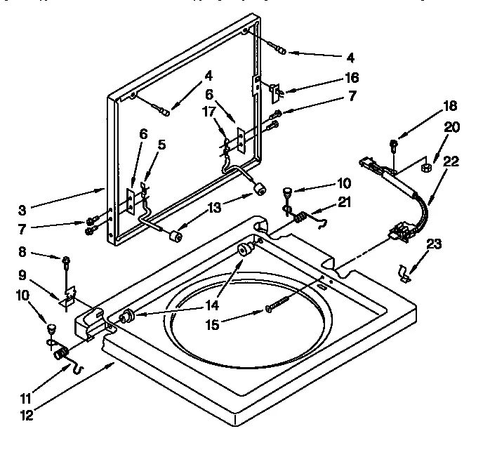 WASHER TOP AND LID PARTS