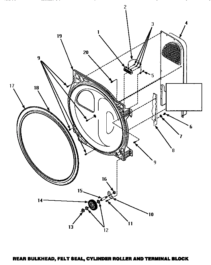01 - BULKHEAD/FELT SEAL/CYL ROLLER & TERM BLK