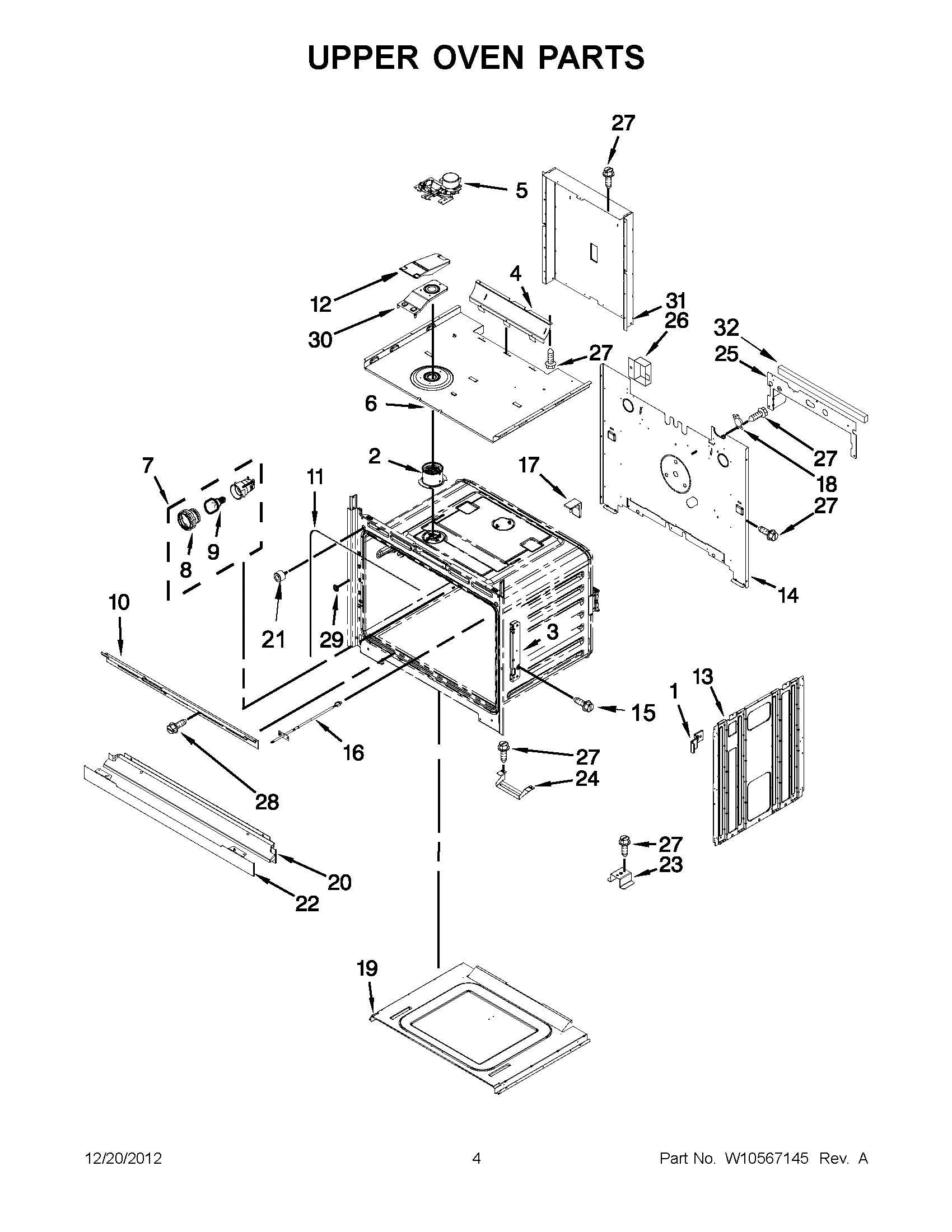 02 - UPPER OVEN PARTS