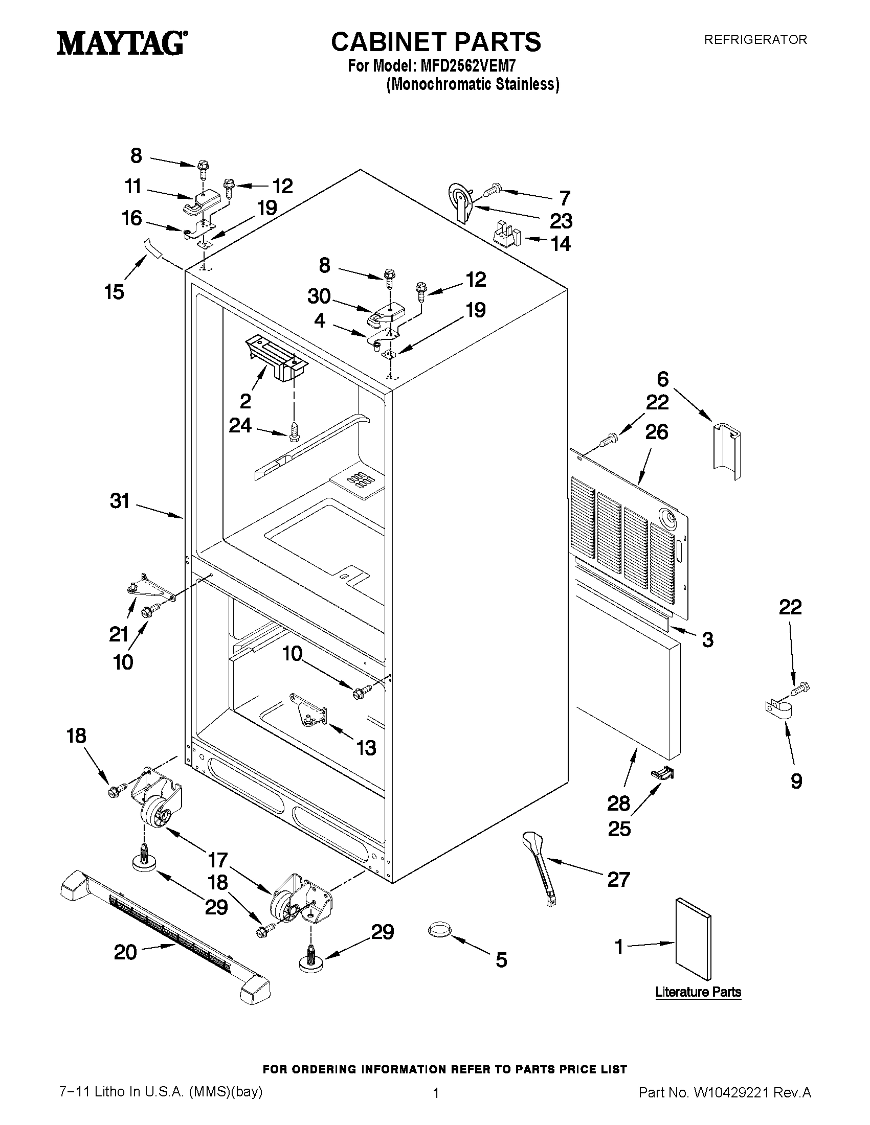 01 - CABINET PARTS