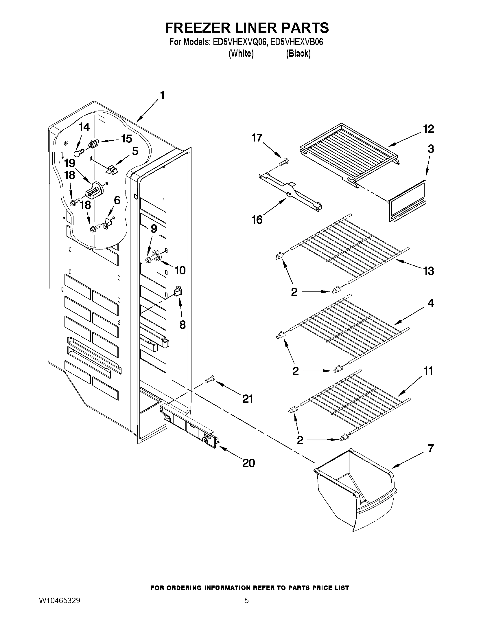 04 - FREEZER LINER PARTS