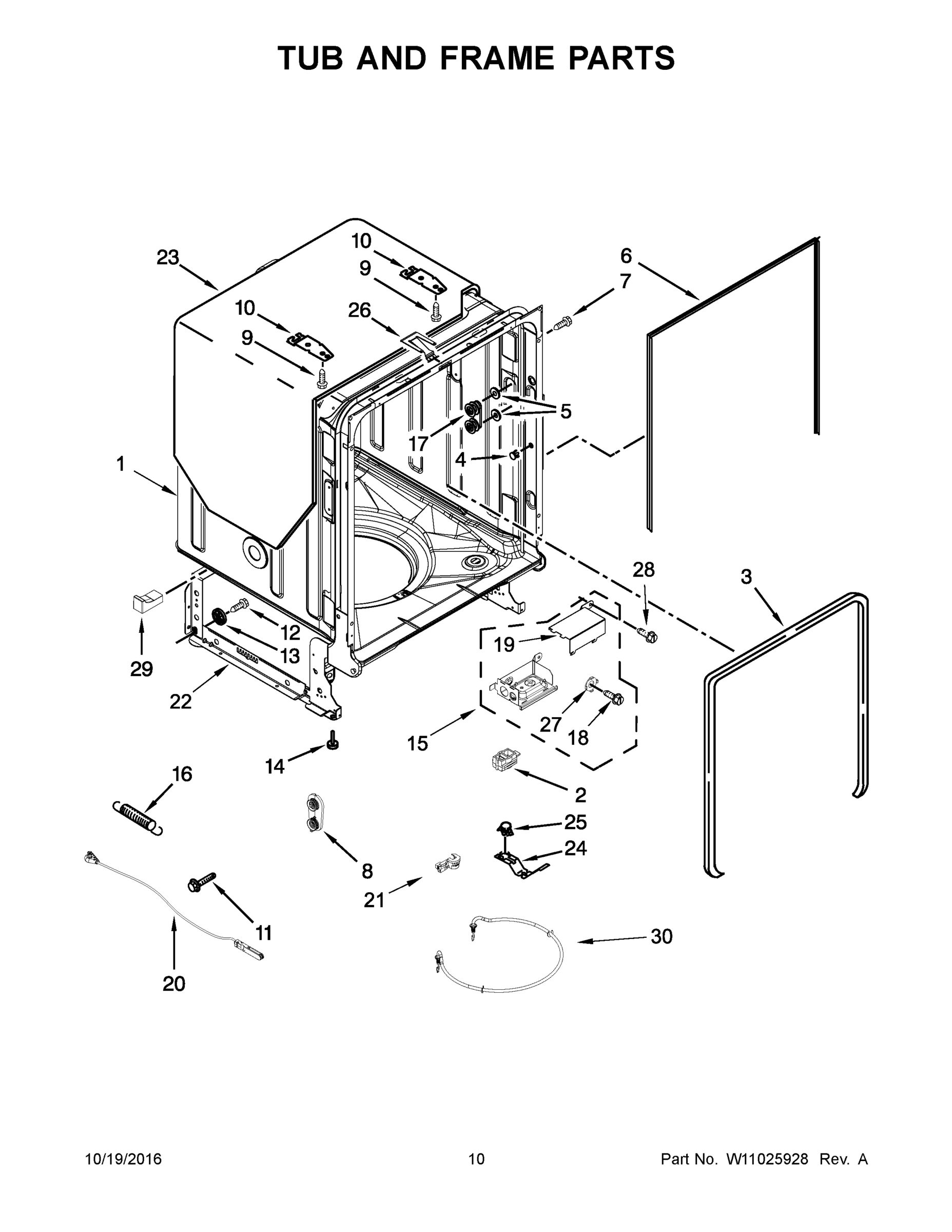06 - TUB AND FRAME PARTS