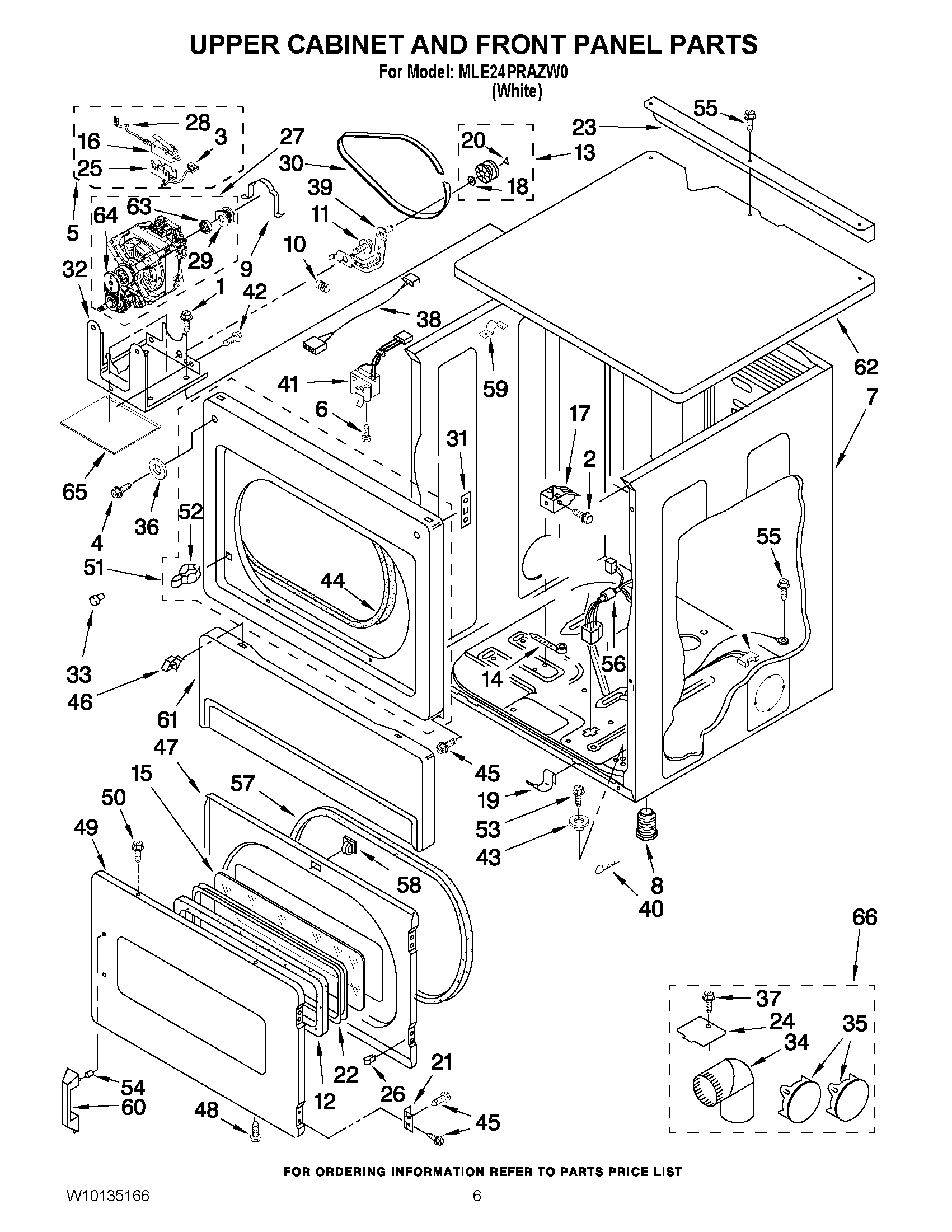 03 - UPPER CABINET AND FRONT PANEL PARTS