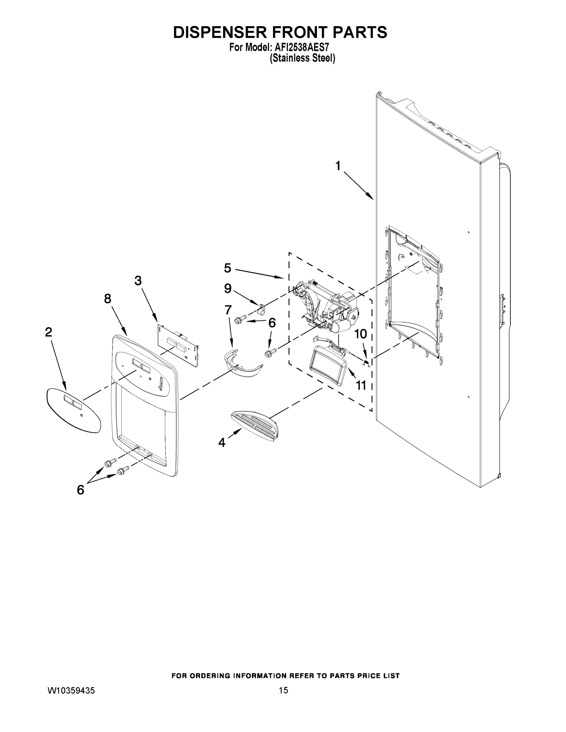 08 - DISPENSER FRONT PARTS