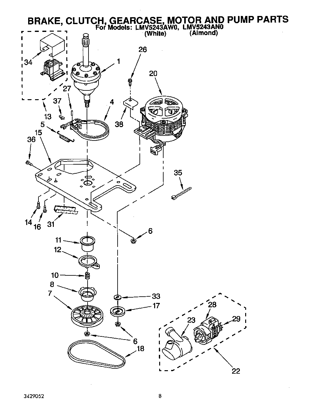 05 - BRAKE, CLUTCH, GEARCASE, MOTOR & PUMP