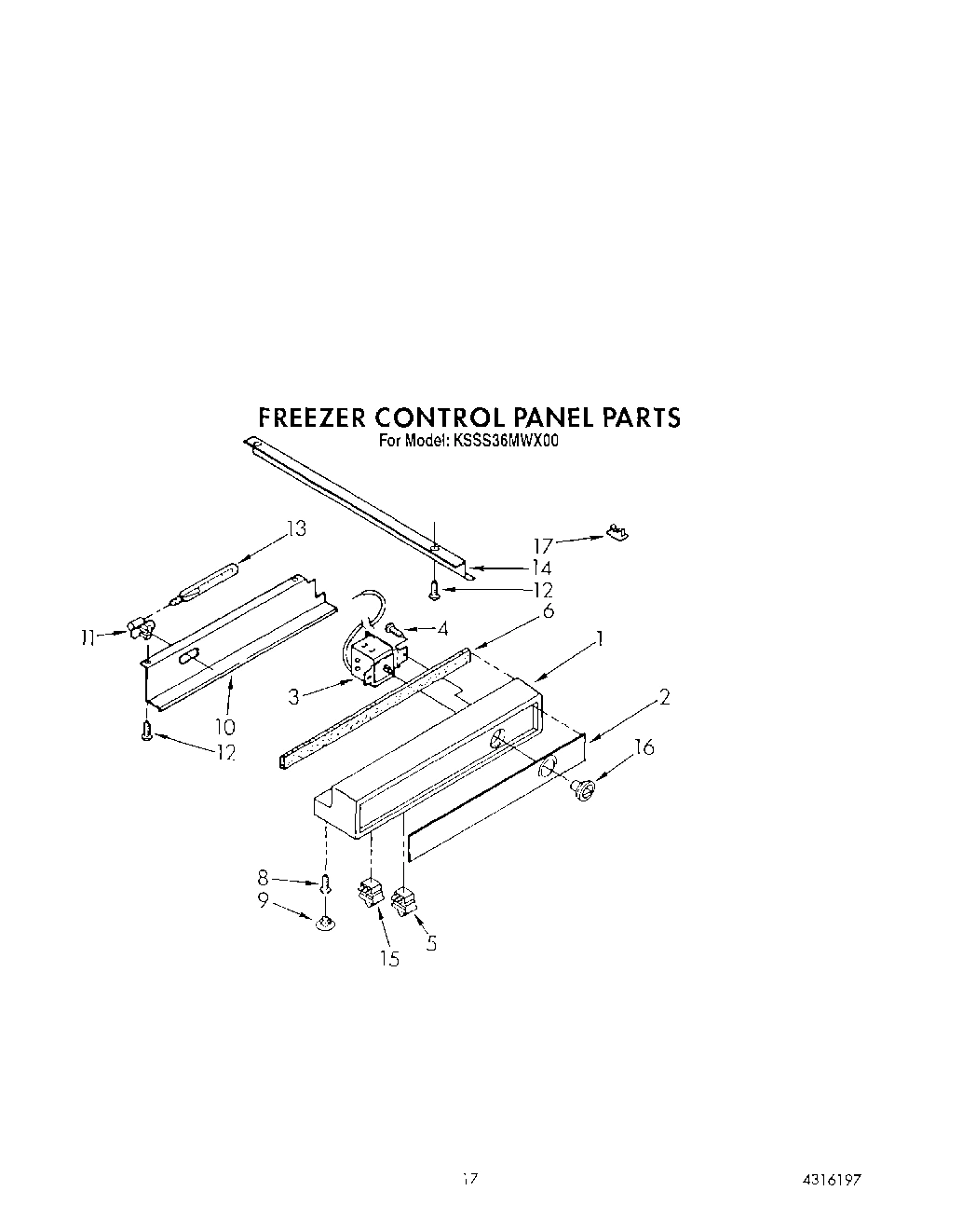 13 - FREEZER CONTROL PANEL