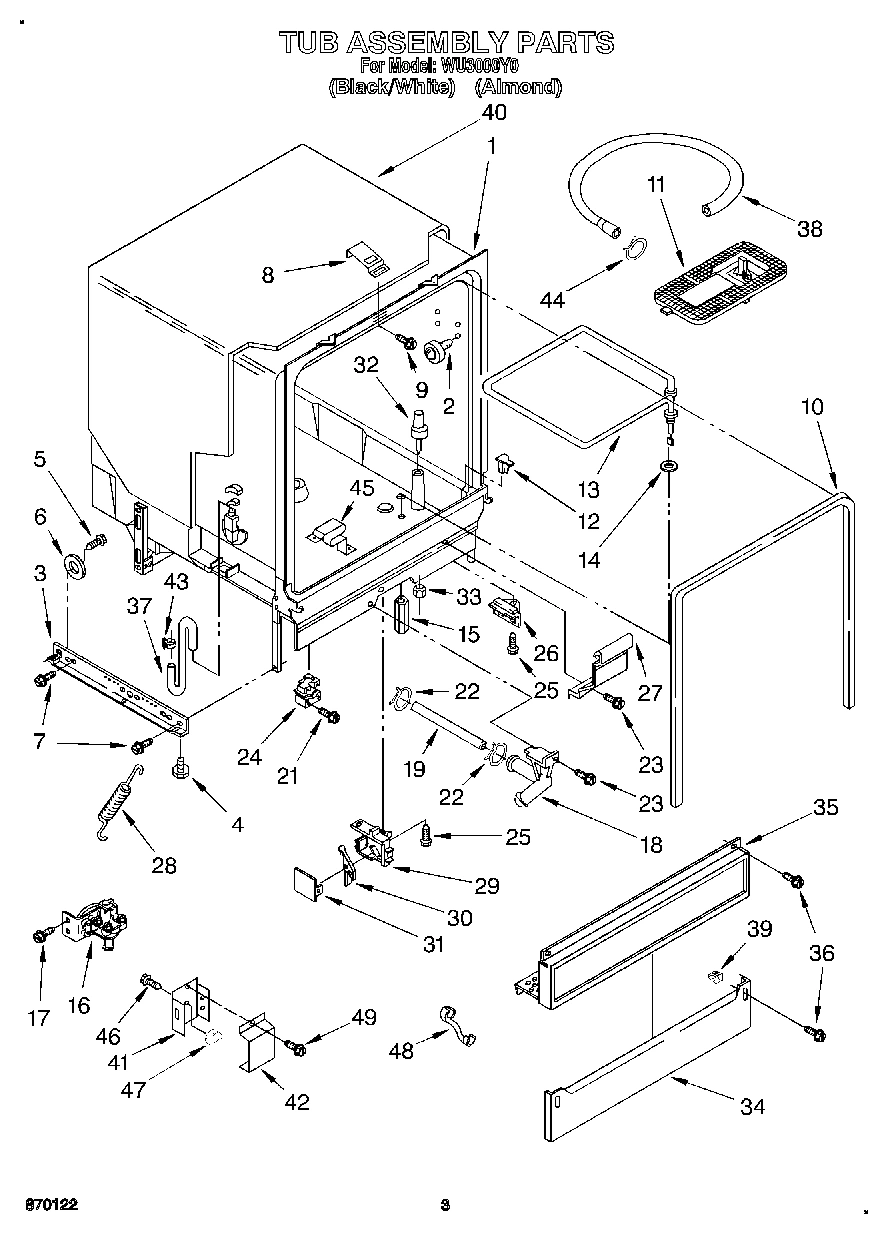03 - TUB ASSEMBLY, LIT/OPTIONAL