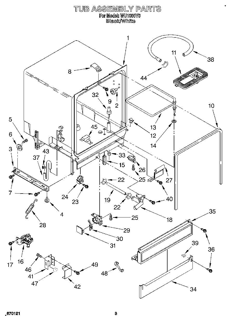 03 - TUB ASSEMBLY, LIT/OPTIONAL