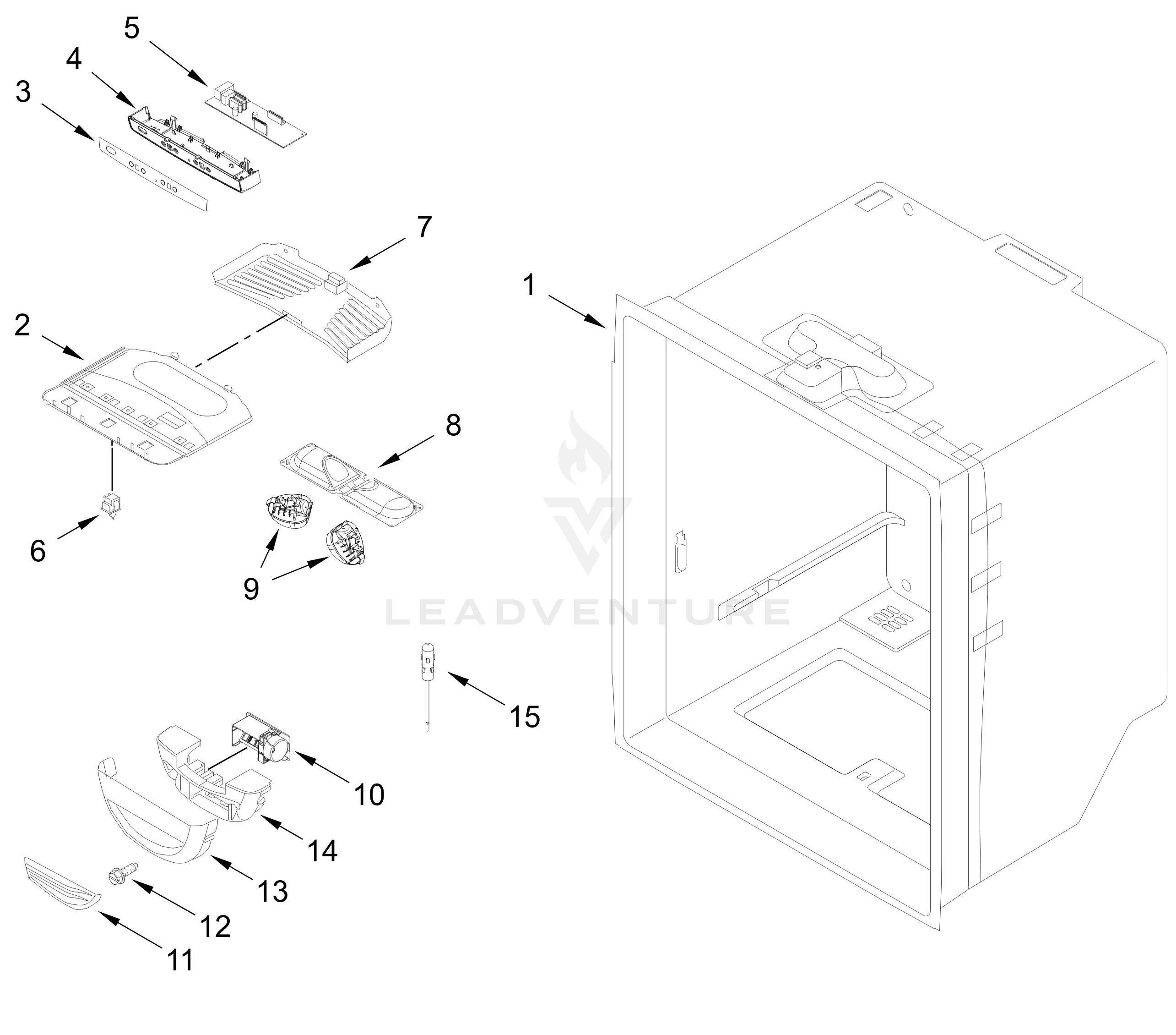 REFRIGERATOR LINER PARTS