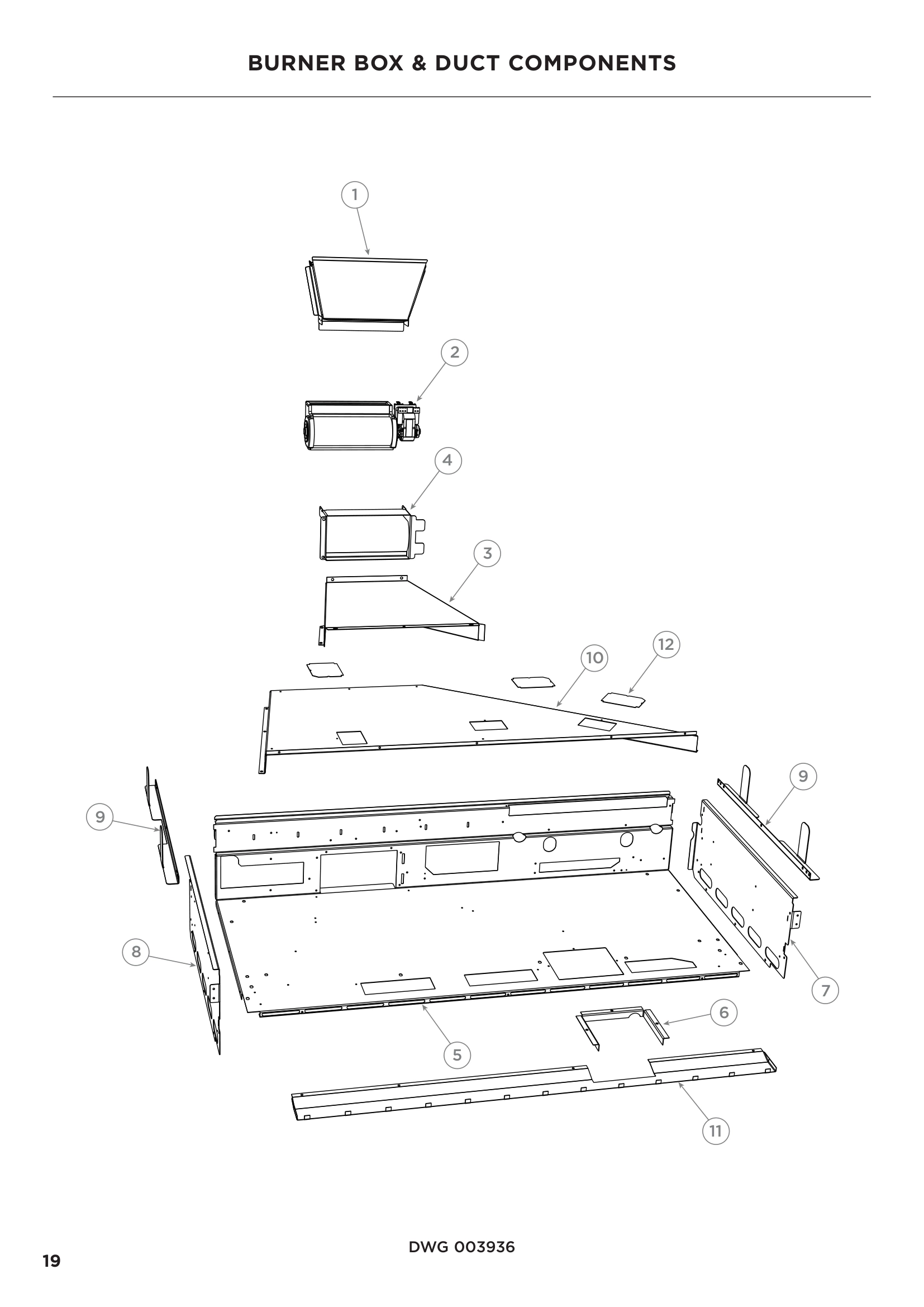 BURNER BOX & DUCT COMPONENTS