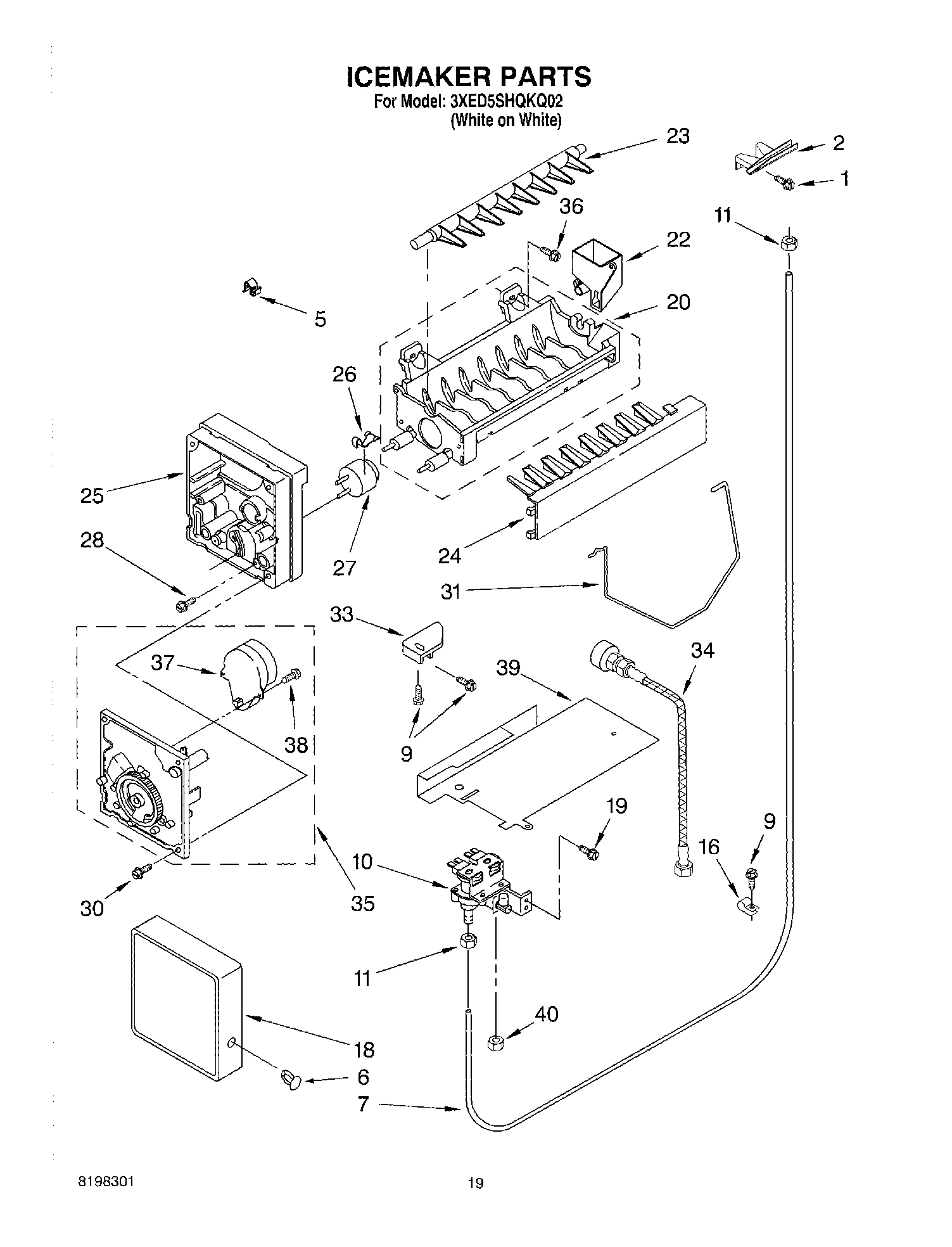 12 - ICEMAKER PARTS - PARTS NOT ILLUSTRATED