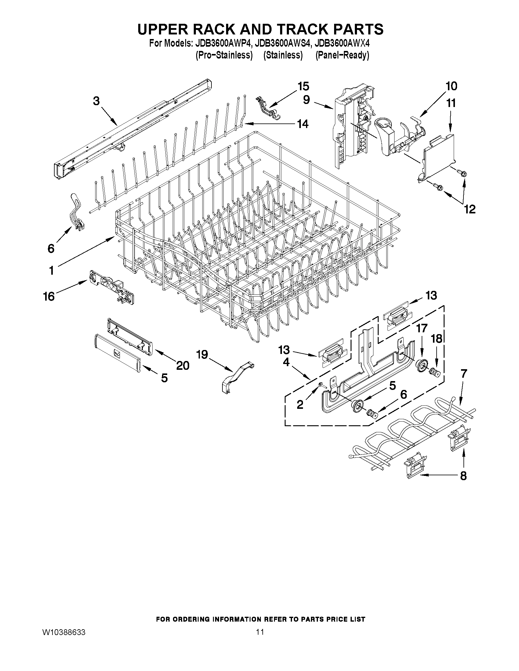 09 - UPPER RACK AND TRACK PARTS