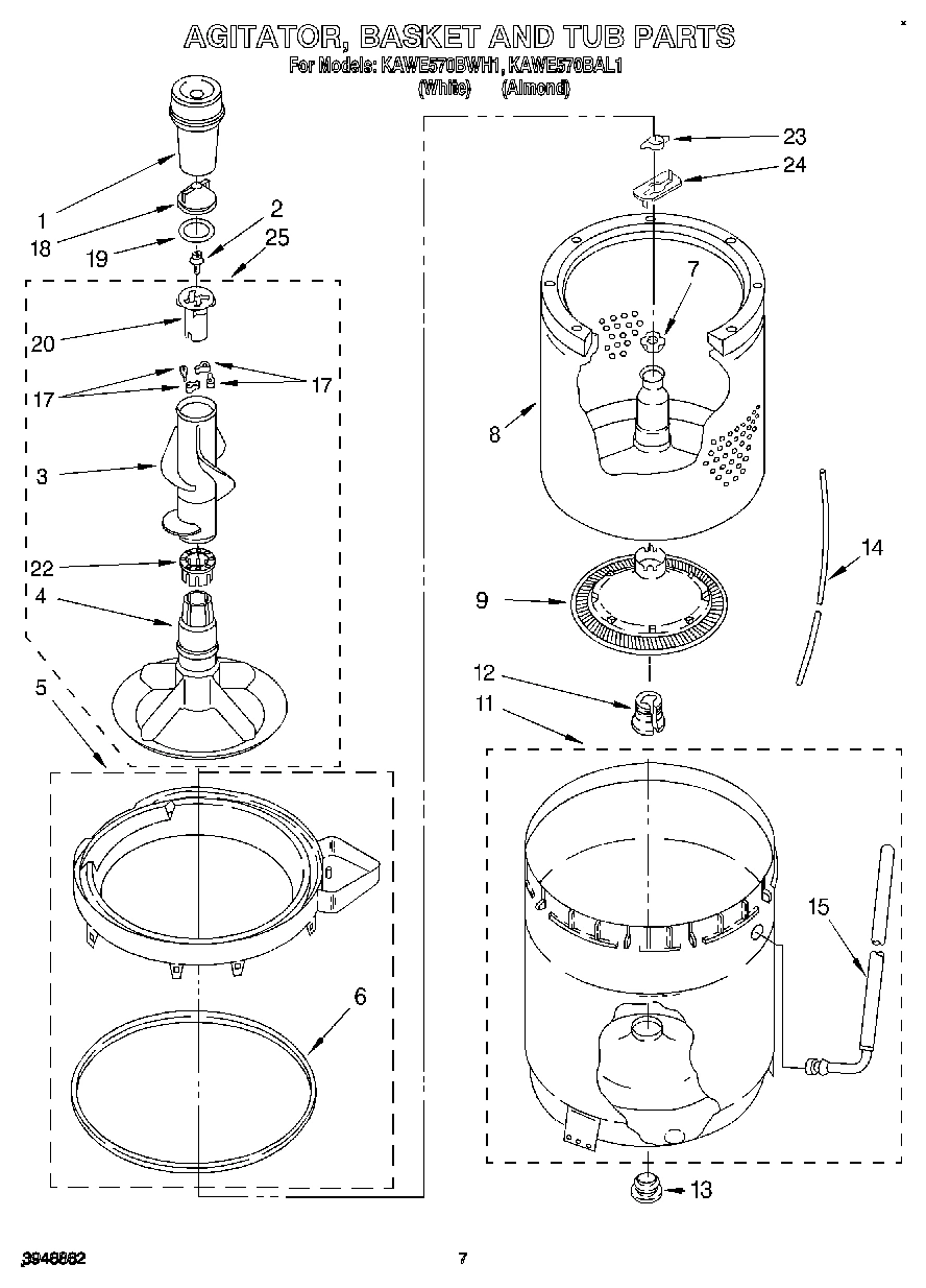 05 - AGITATOR, BASKET AND TUB