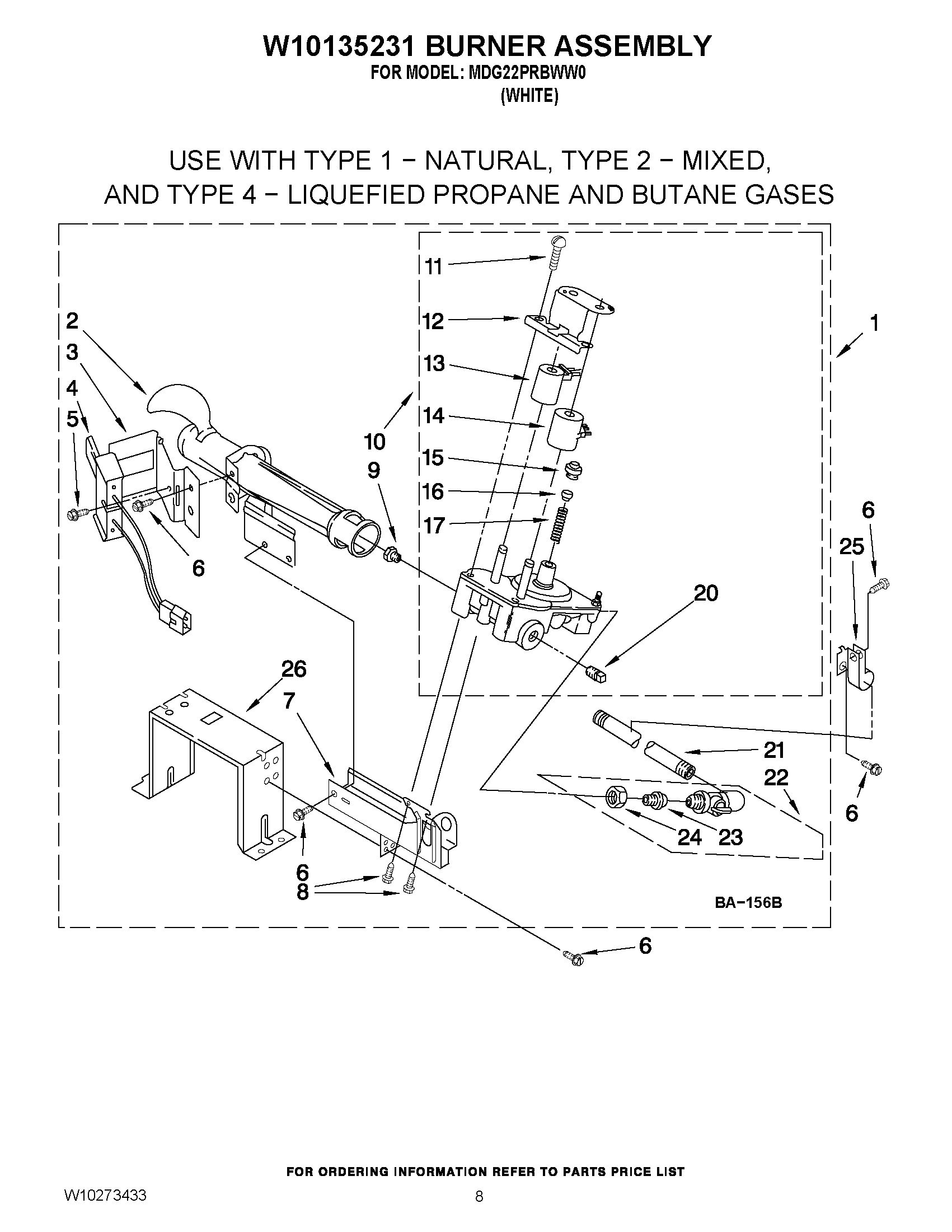04 - W10135231 BURNER ASSEMBLY