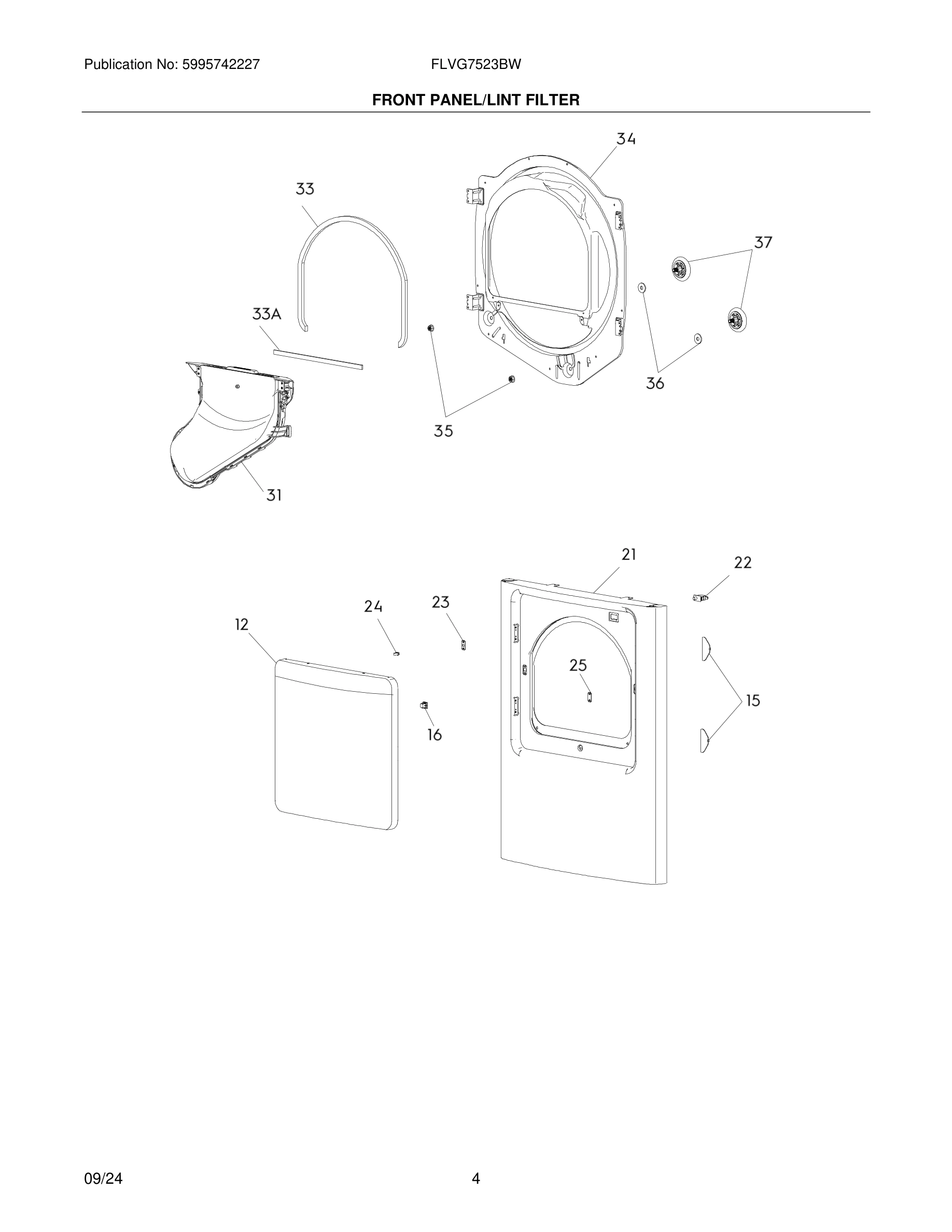 05 - FRONT PANEL/LINT FILTER