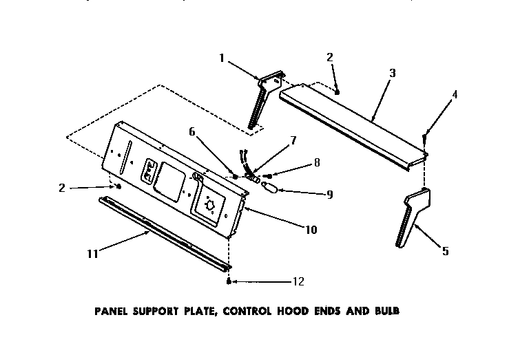 20 - PANEL SUPP PLATE, CTRL HOOD ENDS & BULB