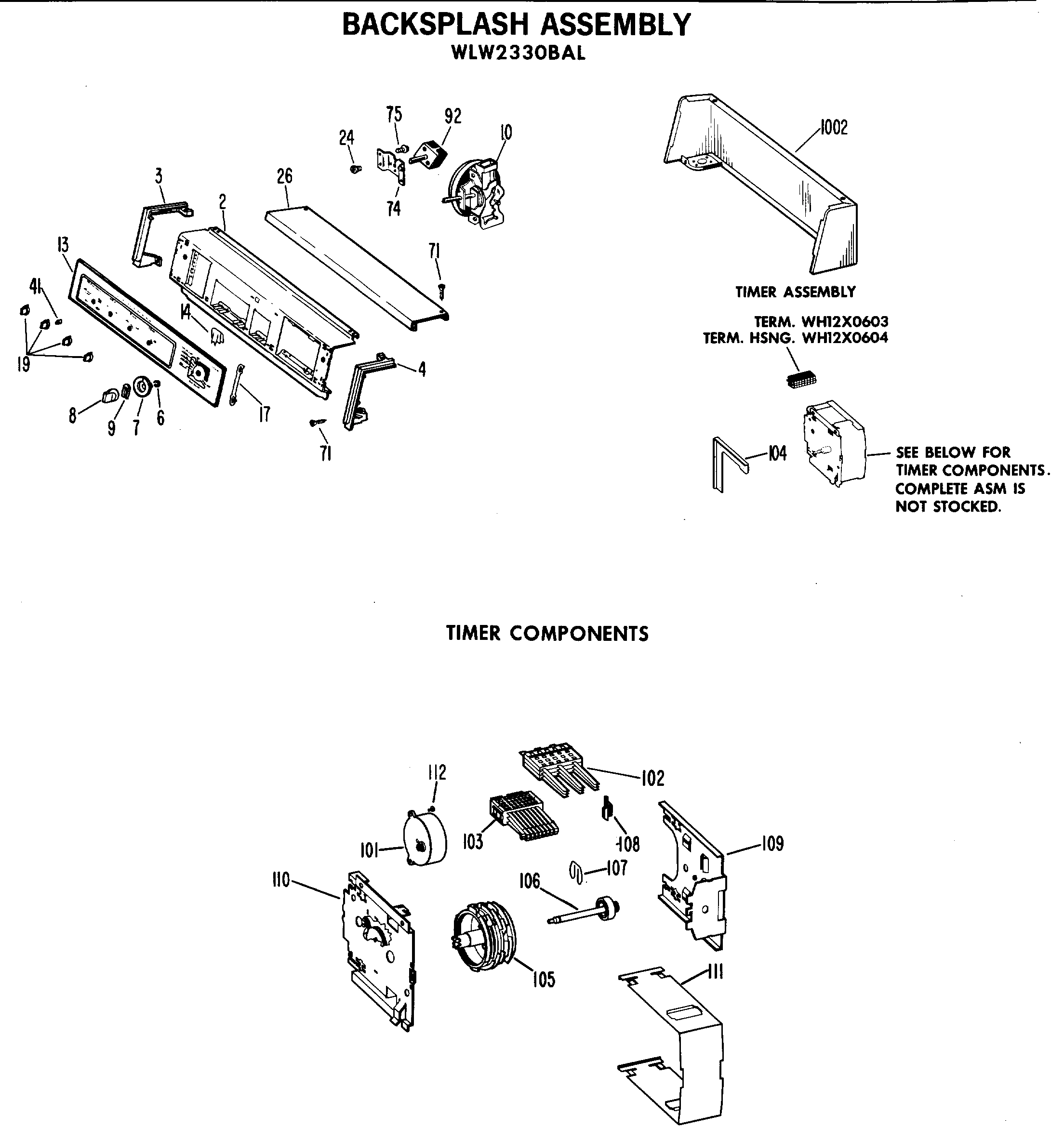 BACKSPLASH ASSEMBLY