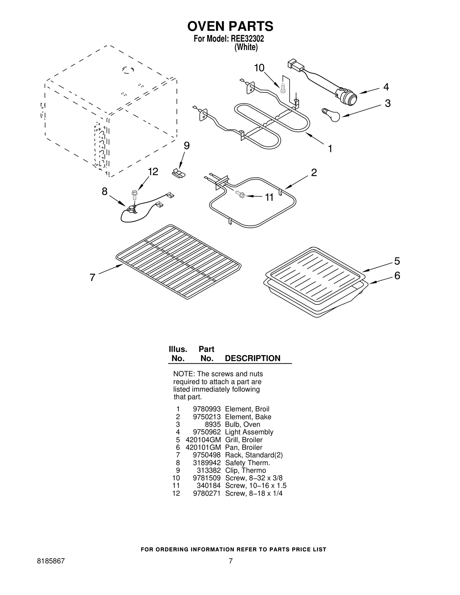 OVEN PARTS