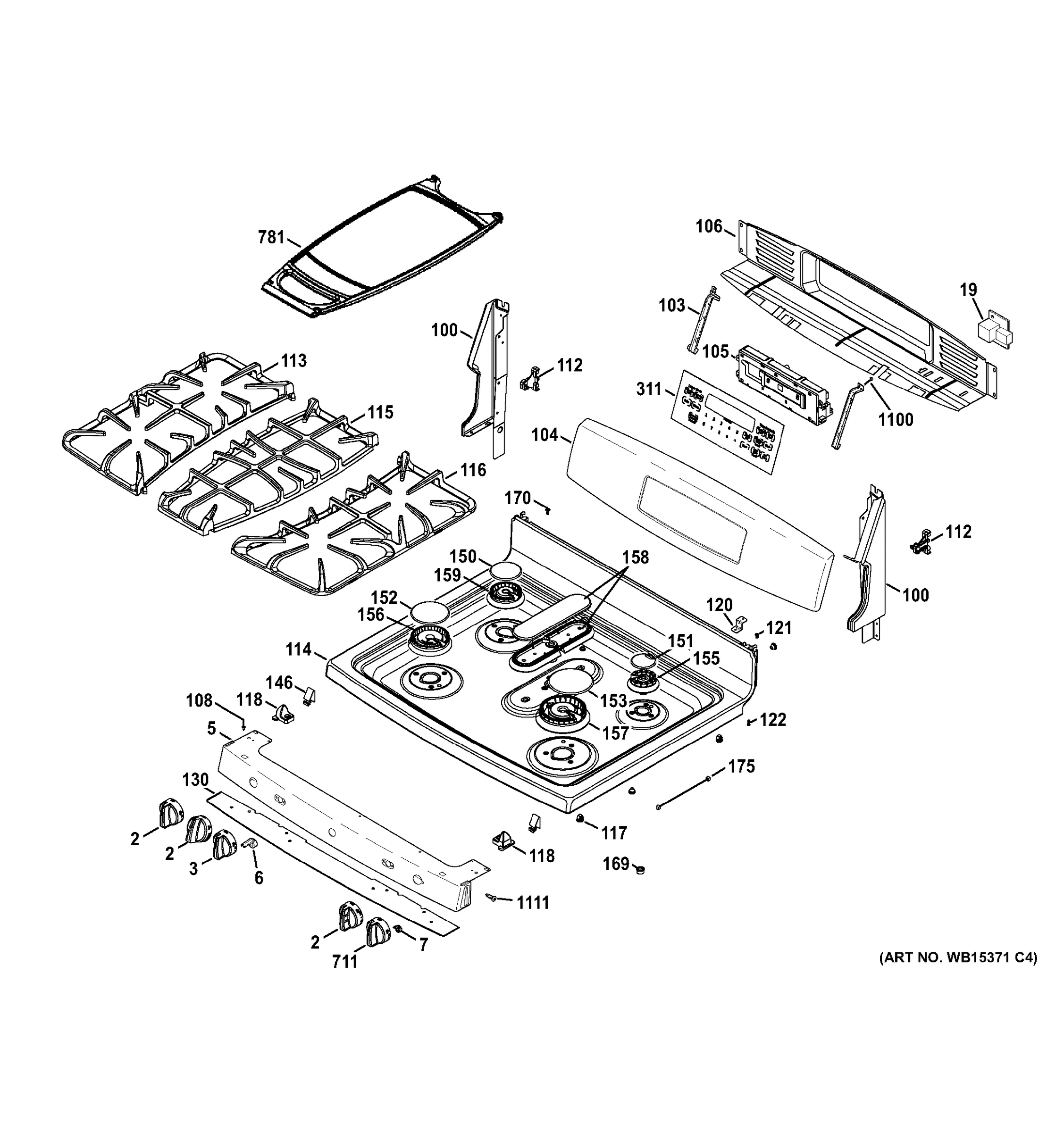 CONTROL PANEL & COOKTOP