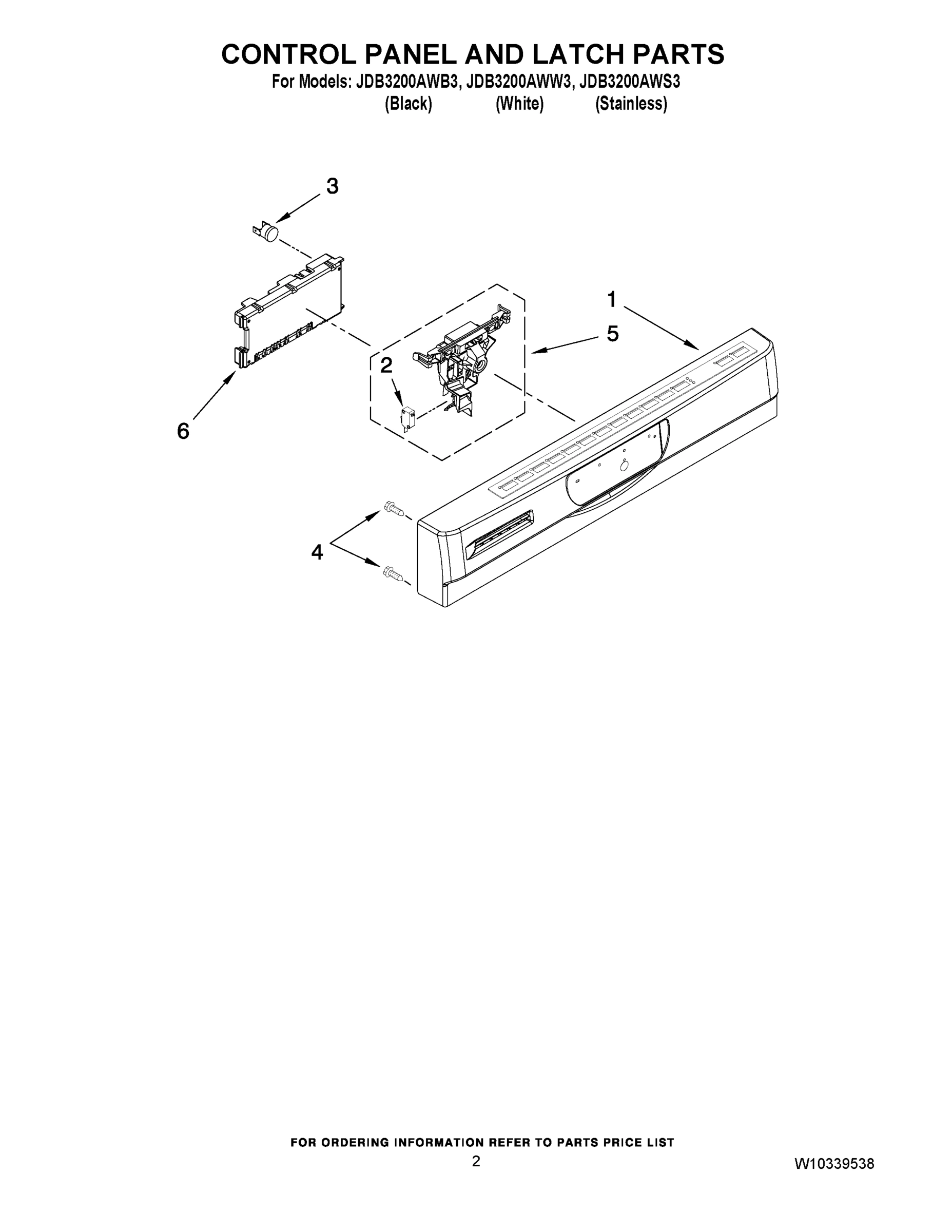 02 - CONTROL PANEL AND LATCH PARTS