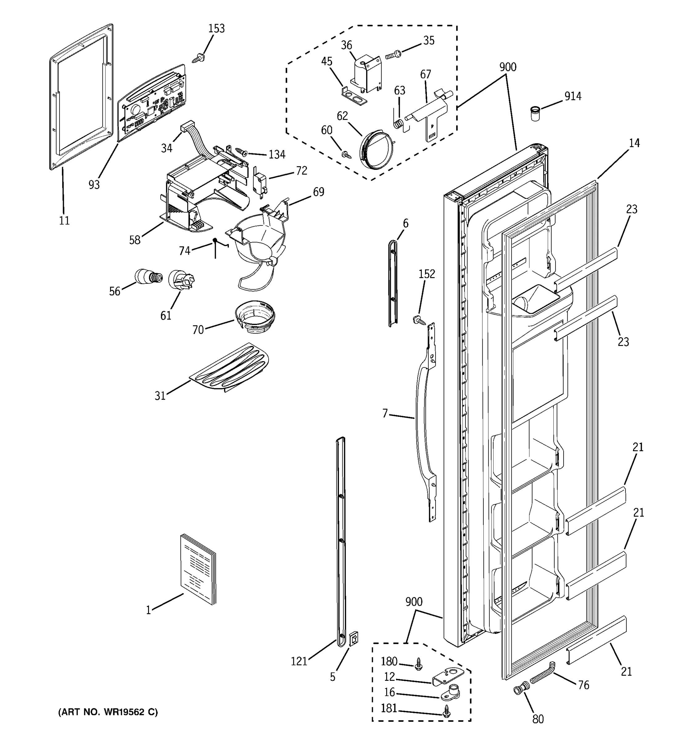 FREEZER DOOR